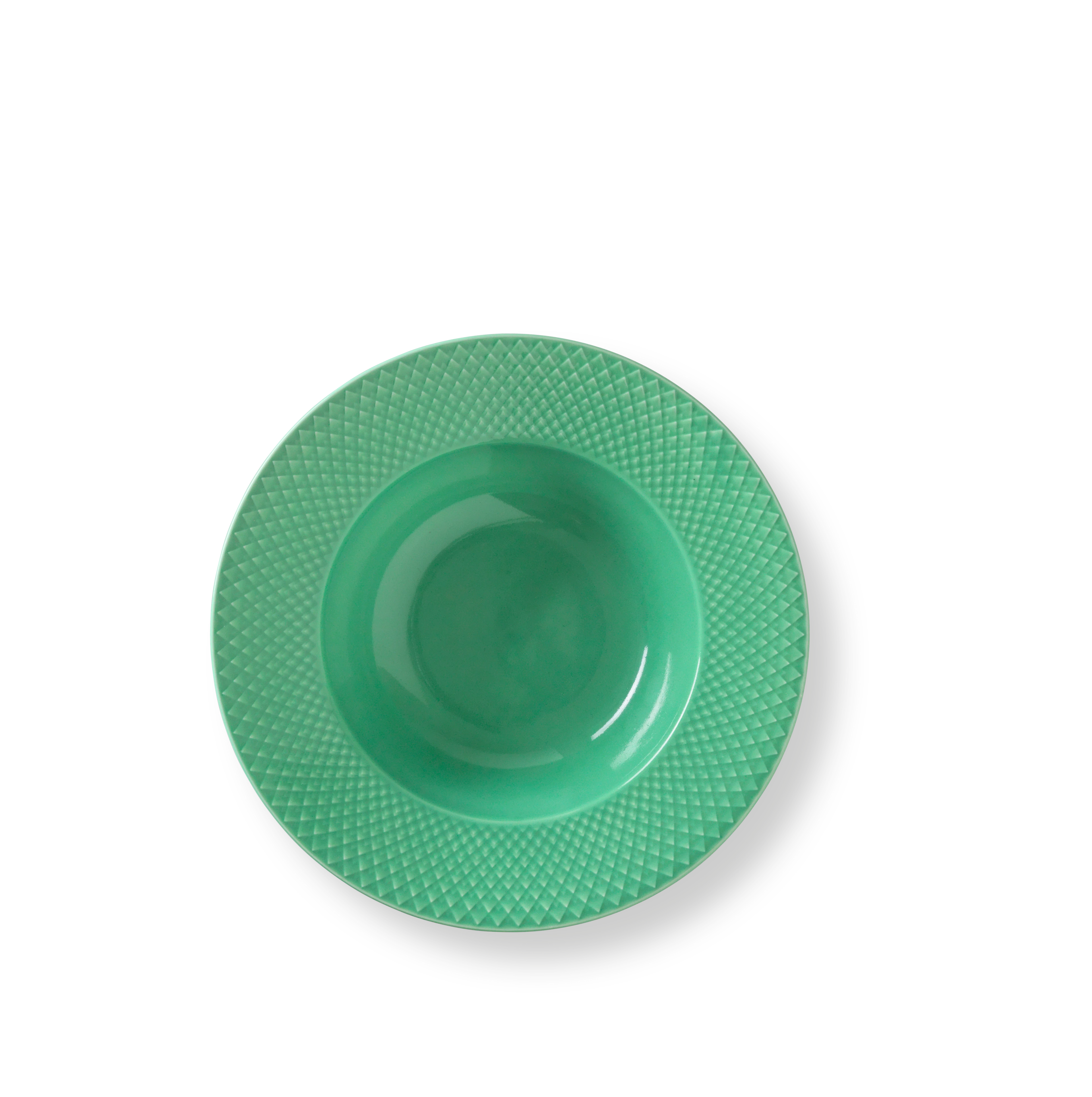 Soup plate Ø24.5 cm from Lyngby Porcelæn in Green color, made of Ceramics