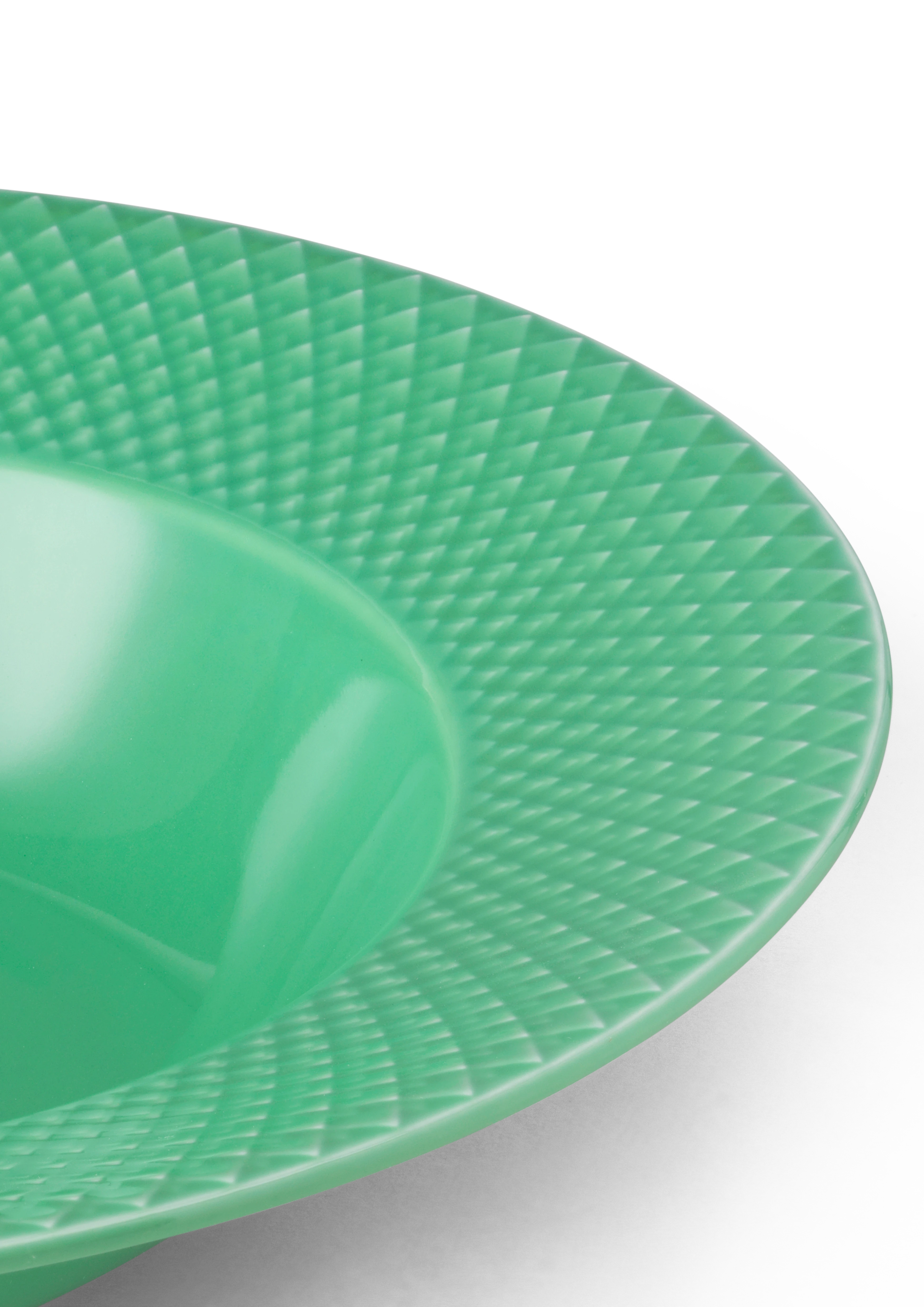 Soup plate Ø24.5 cm from Lyngby Porcelæn in Green color, made of Ceramics
