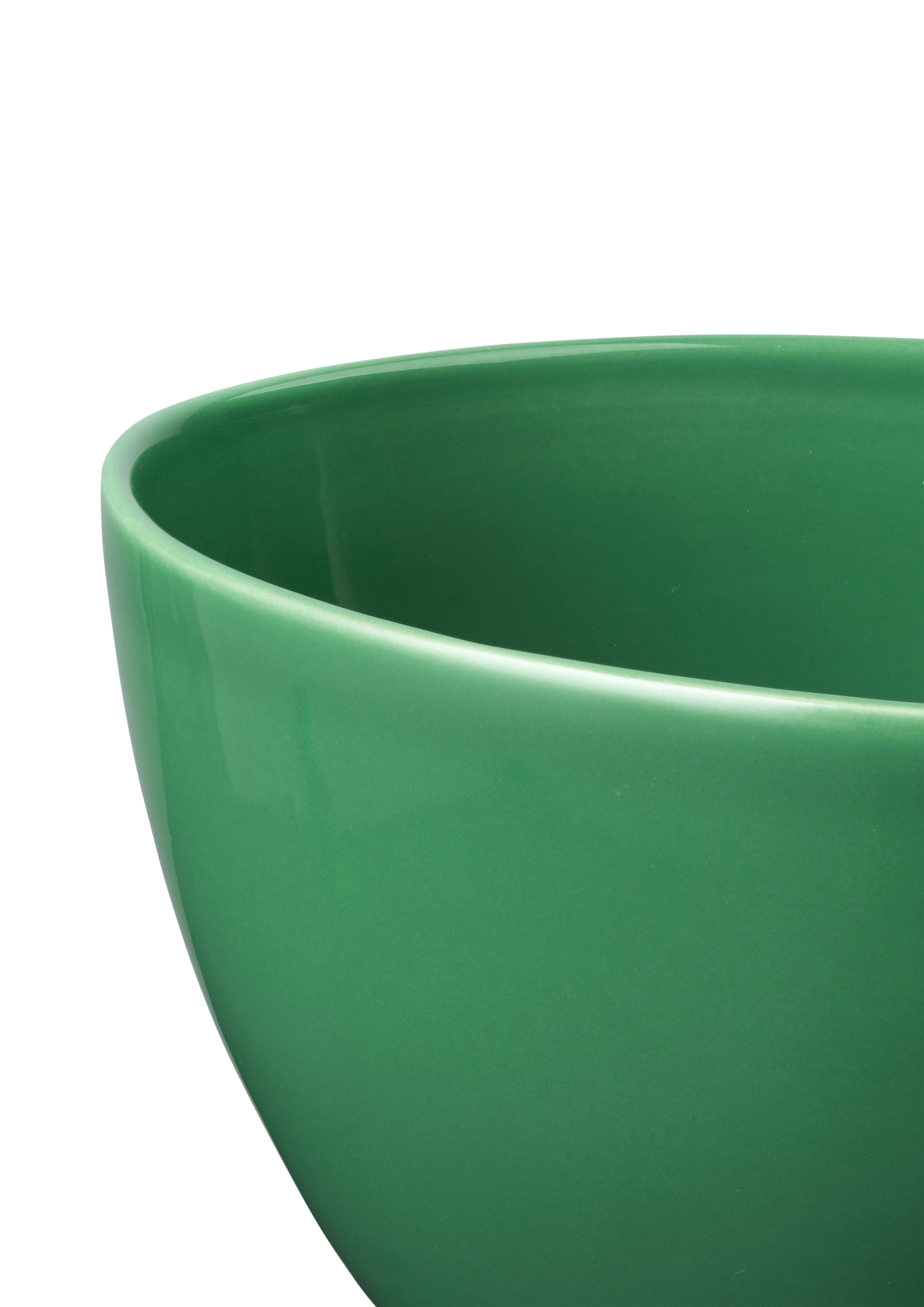 Oval Bowl 17x12 cm from Kähler  in Dark green color, made of Ceramics