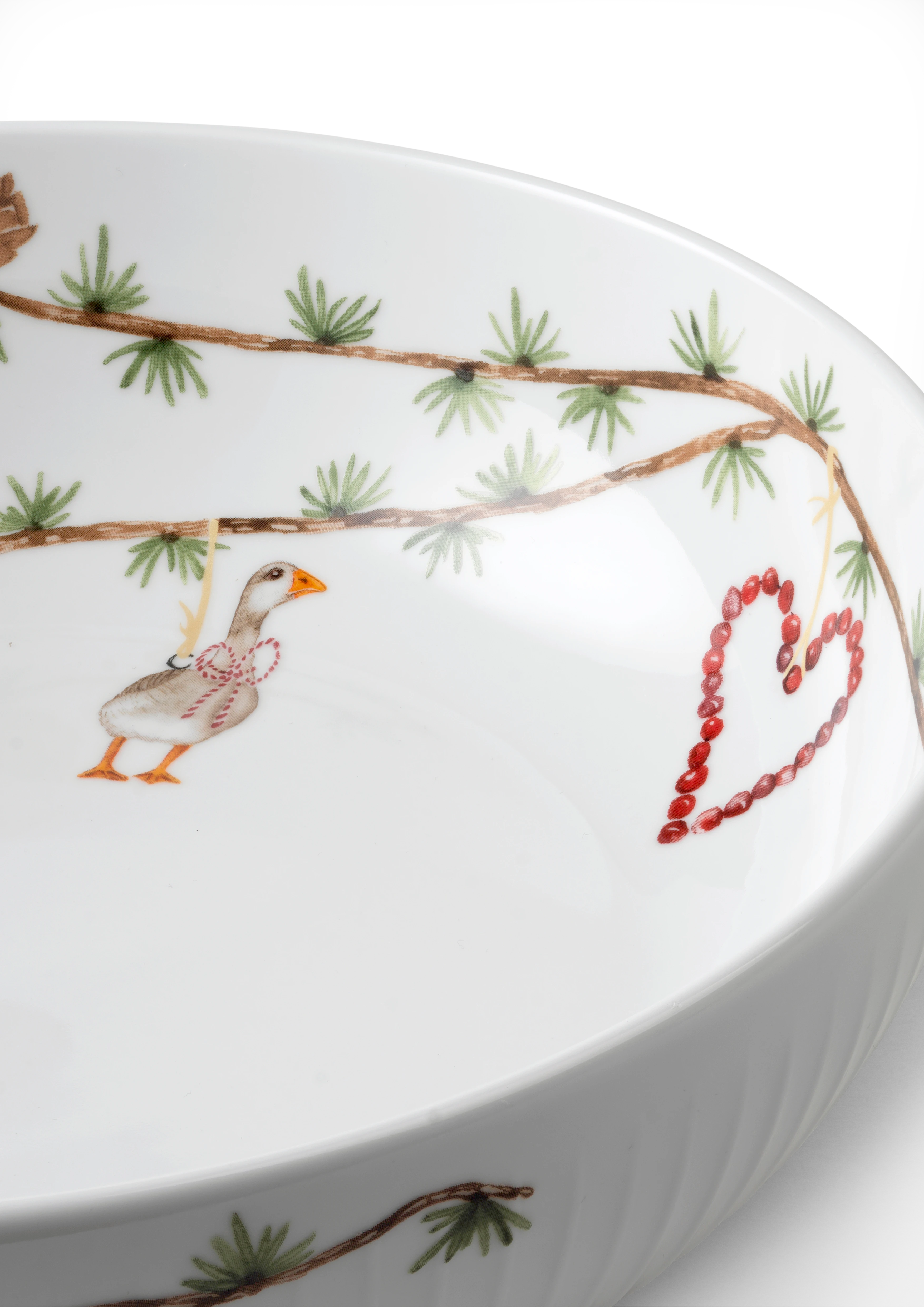 Bowl Ø30 cm from Kähler  in White w. deco color, made of Ceramics