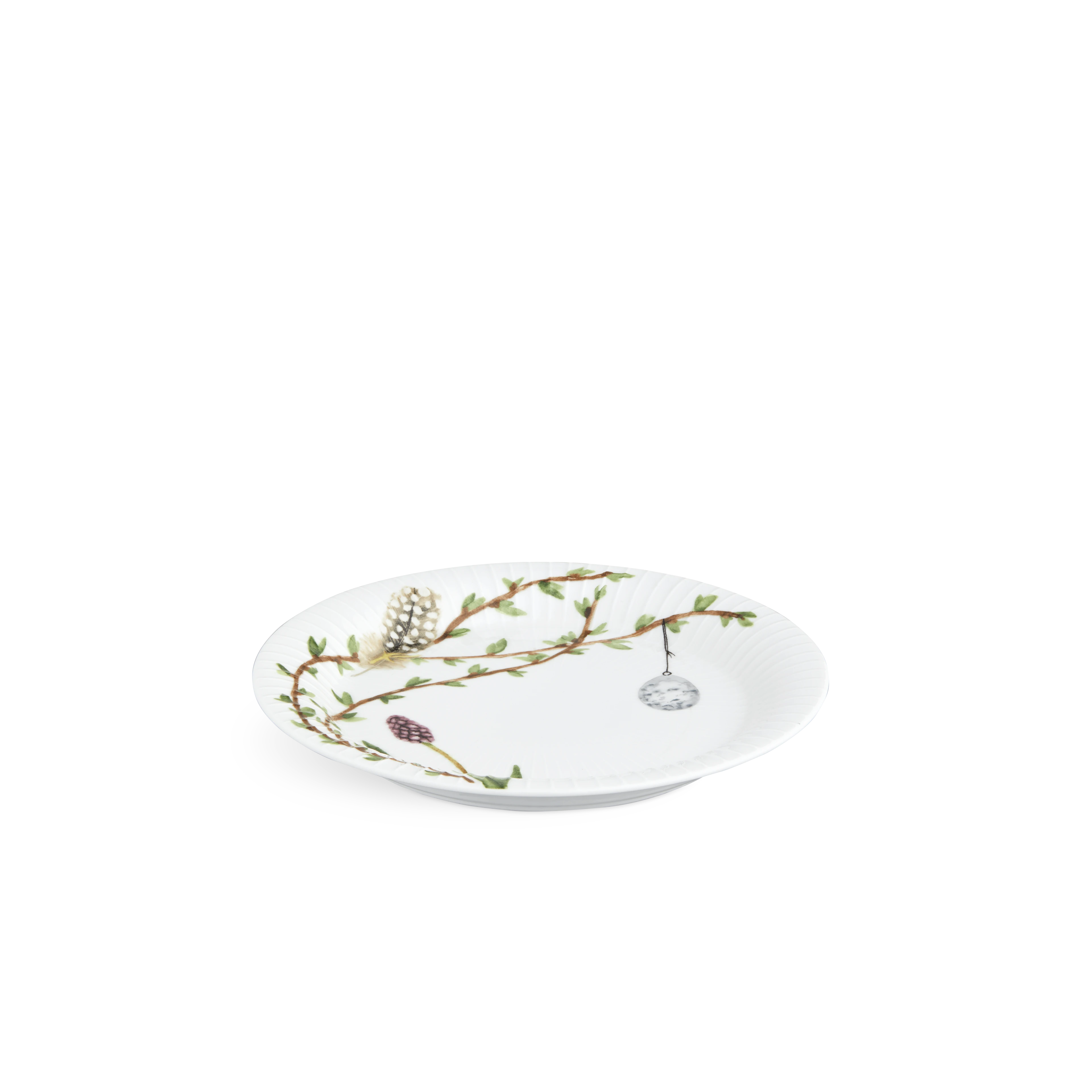 Tallerken Ø22 cm fra Kähler i fargen Hvit m. deko, laget av Keramikk