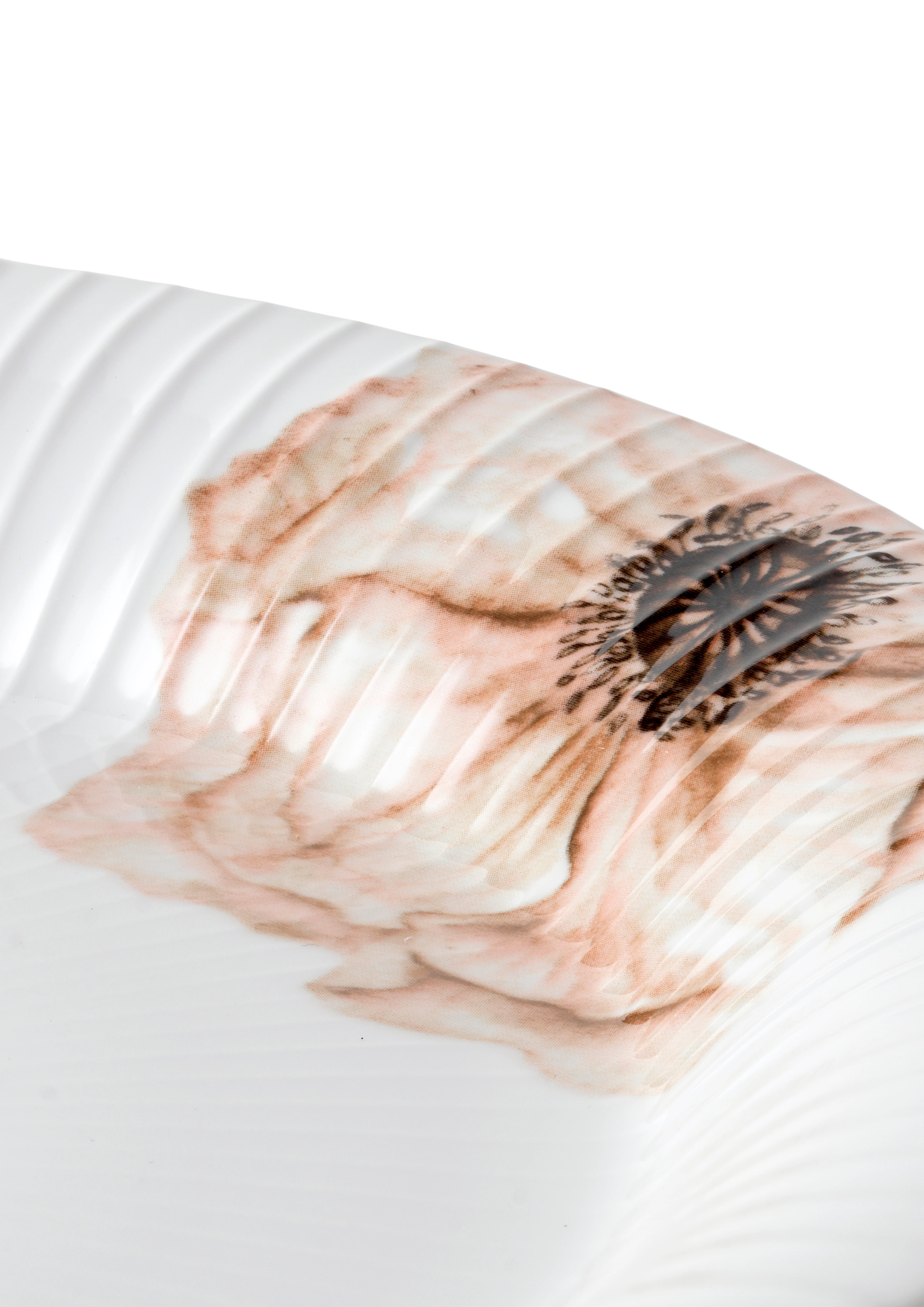 Teller Ø27 cm von Kähler in der Farbe Weiss mit Dekoration, hergestellt aus Keramik