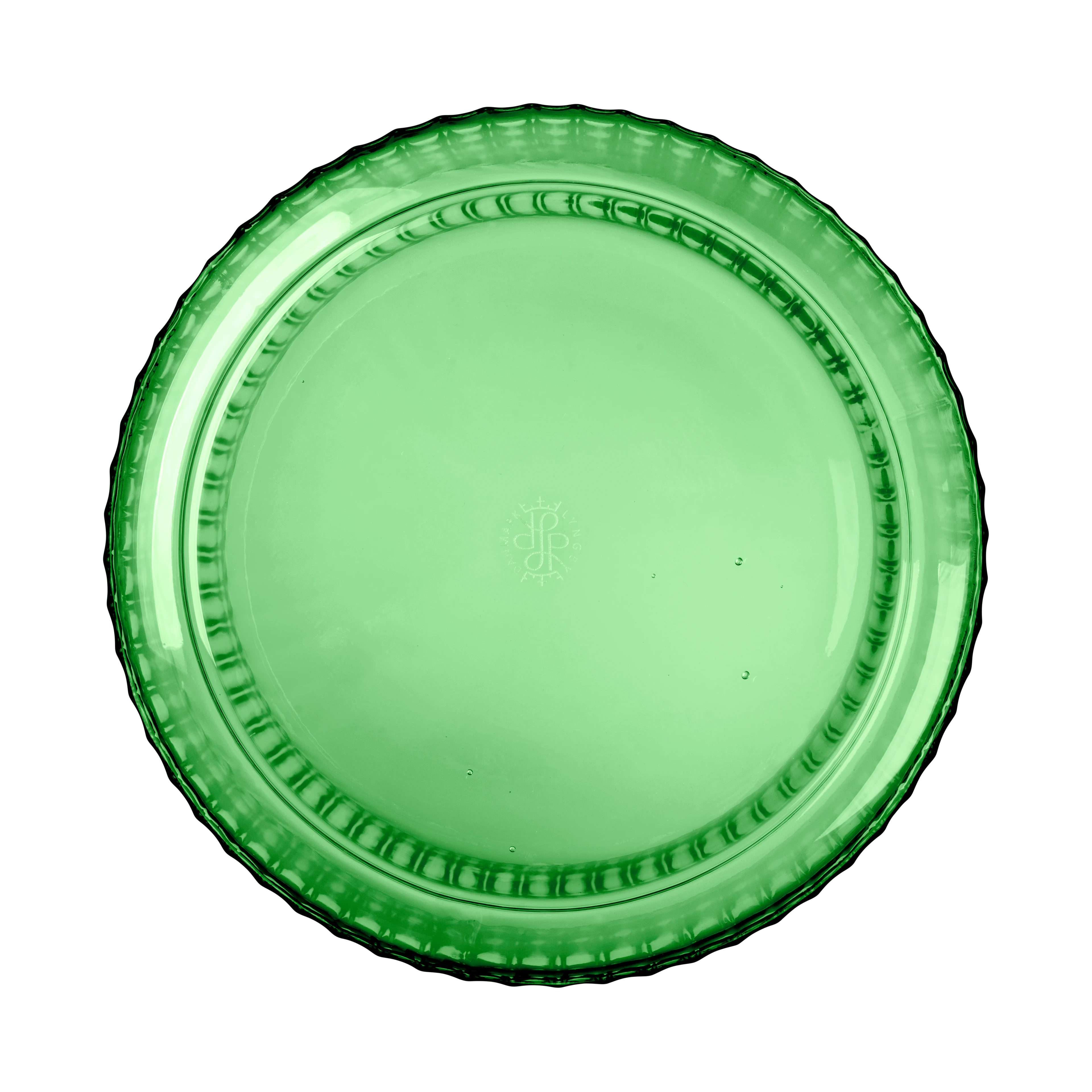 Vase H38 cm from Lyngby Porcelæn in Copenhagen green color, made of Glass