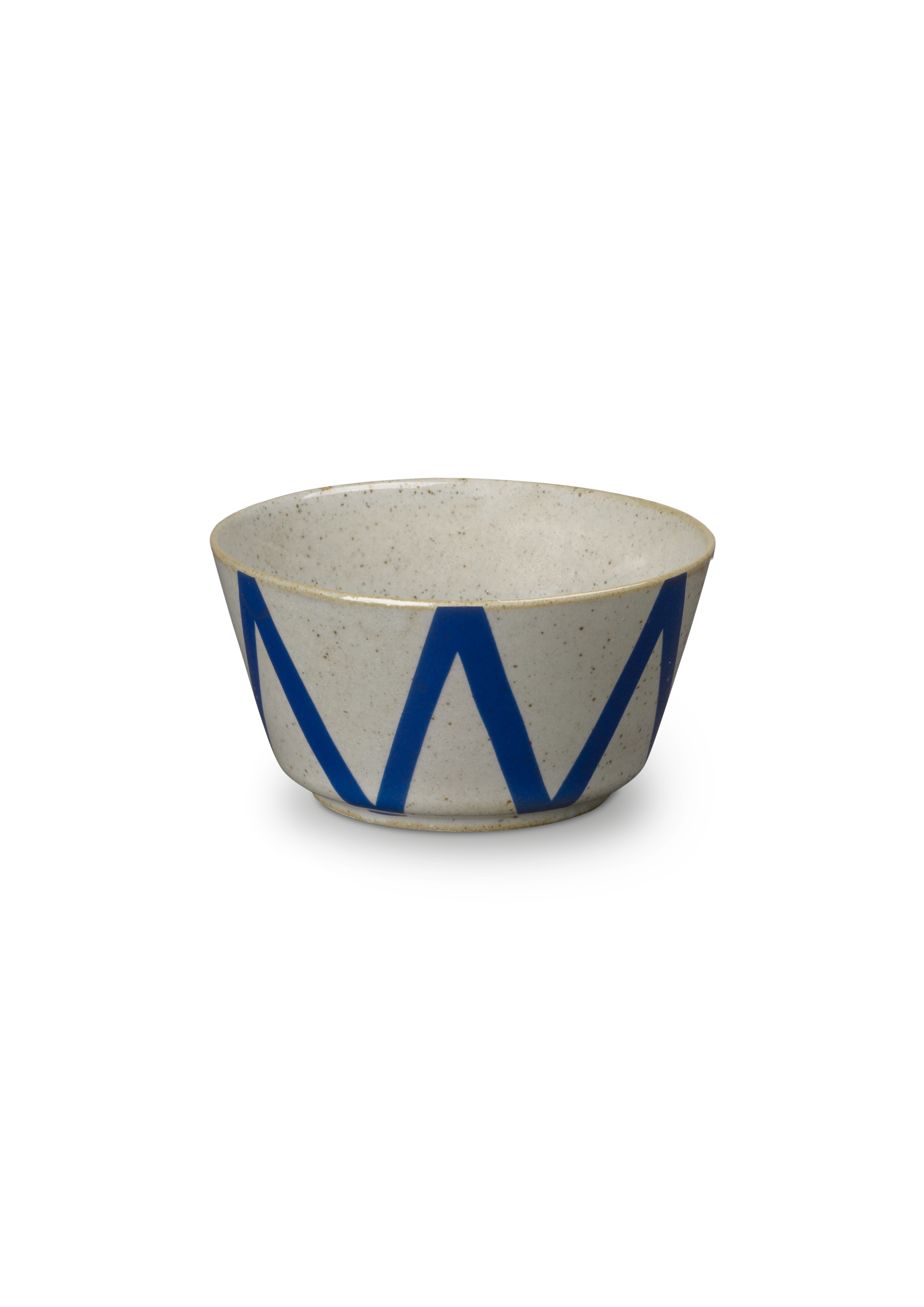 Skål Ø9 cm fra Lyngby Porcelæn i farven Zigzag, lavet af Keramik