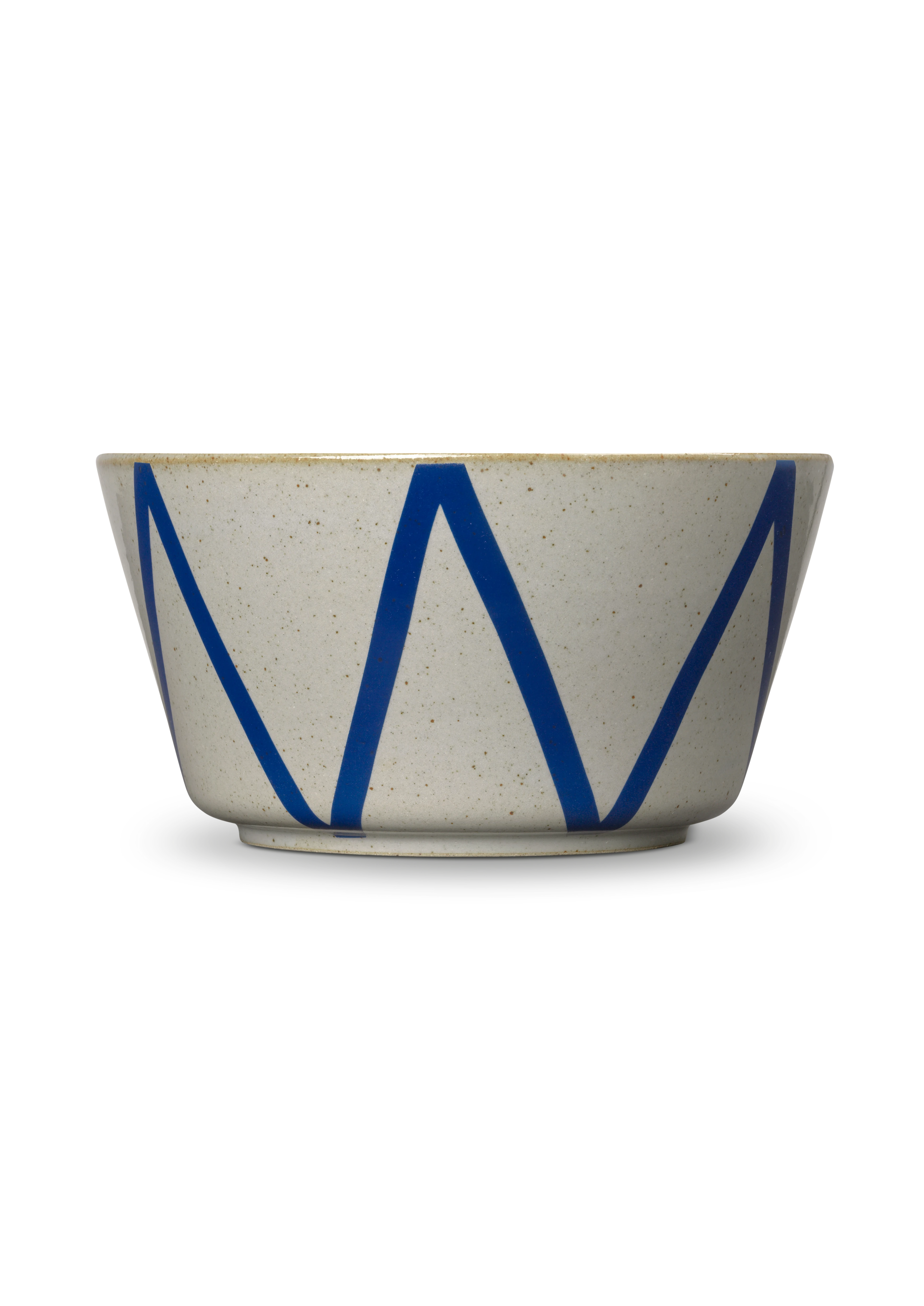 Skål Ø21 cm fra Lyngby Porcelæn i farven Zigzag, lavet af Keramik