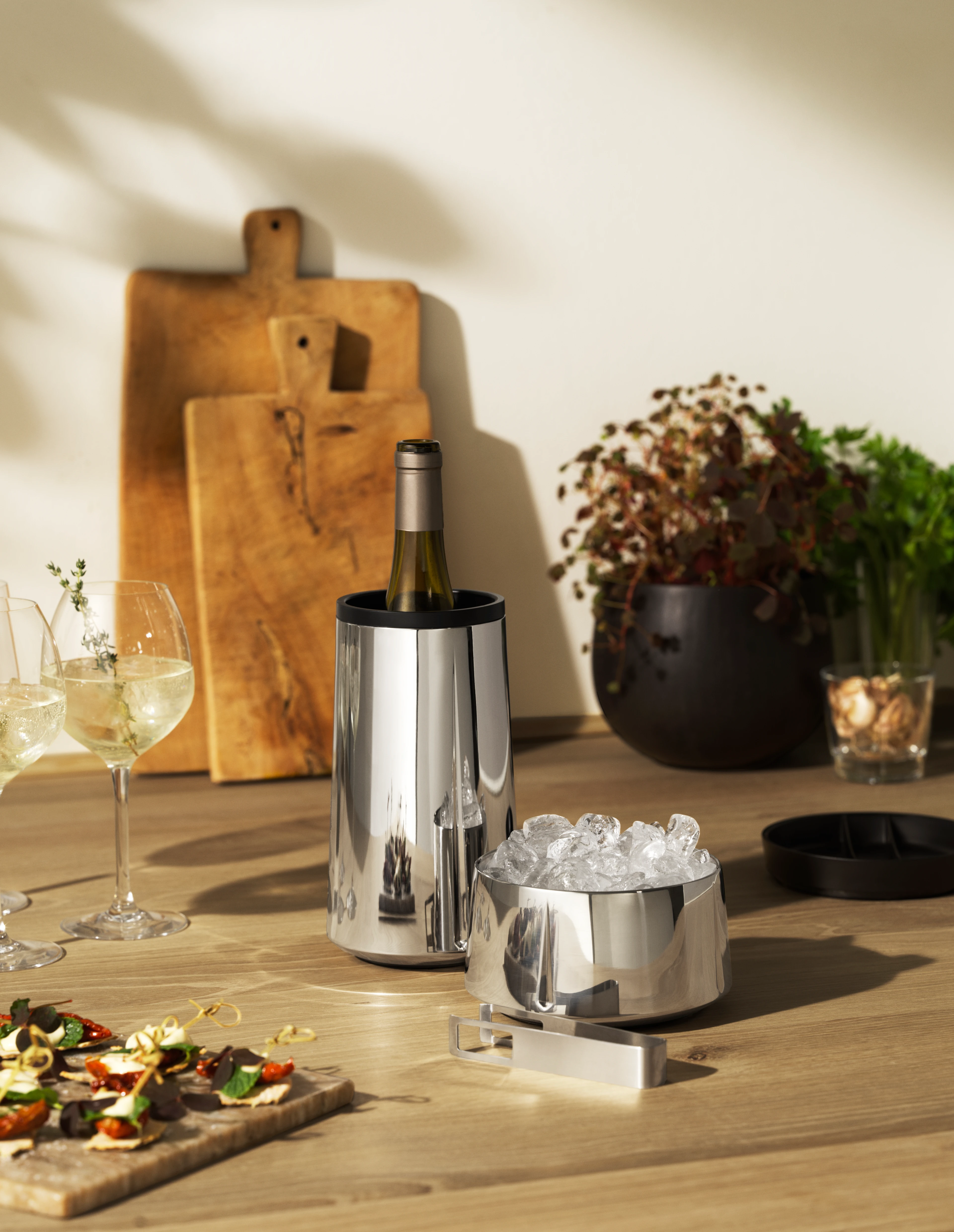 Wine cooler H22.5 cm from Rosendahl in Steel color, made of Metal