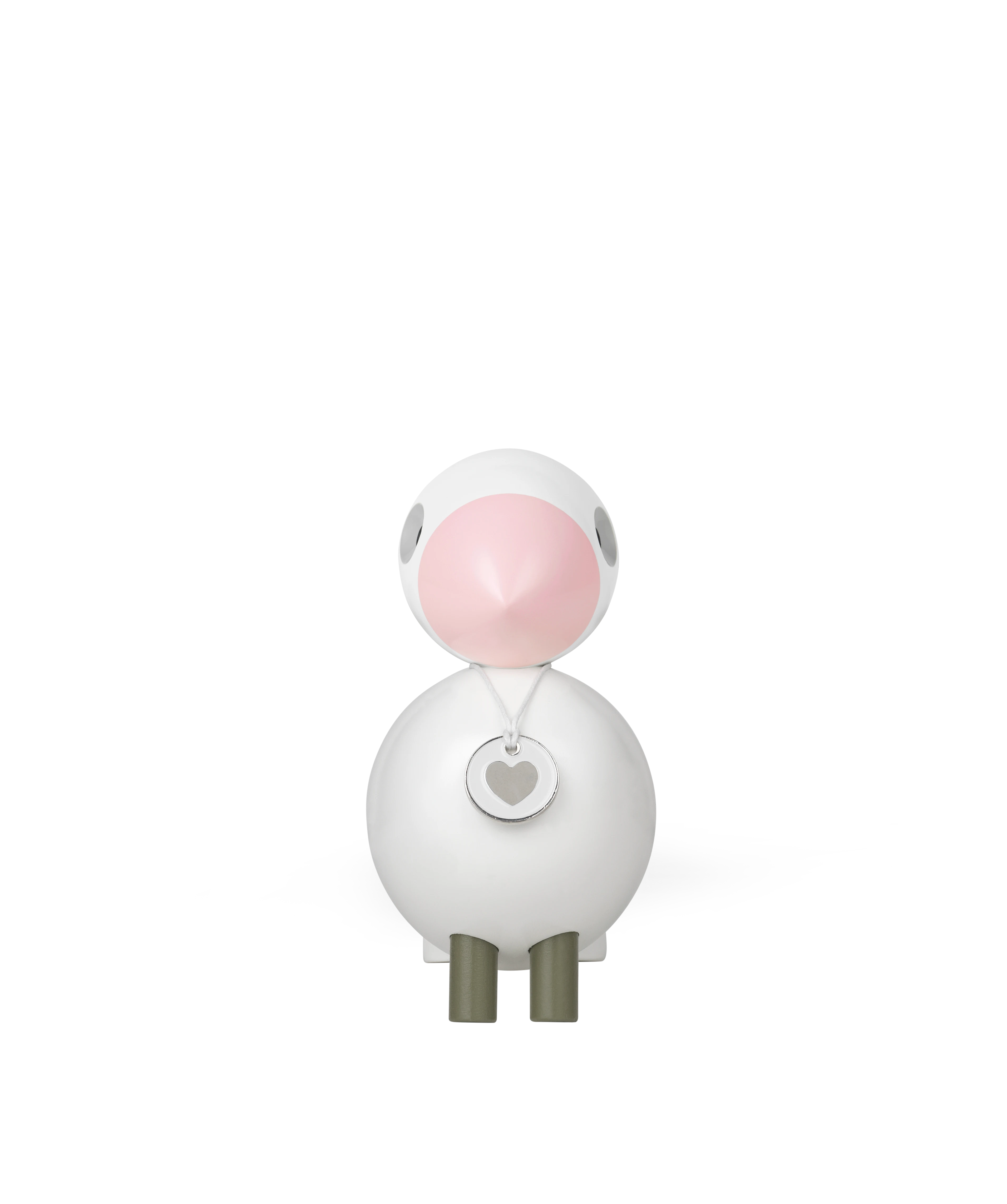 Love Songbird H15.5 cm from Kay Bojesen in White/Rose color, made of Wood