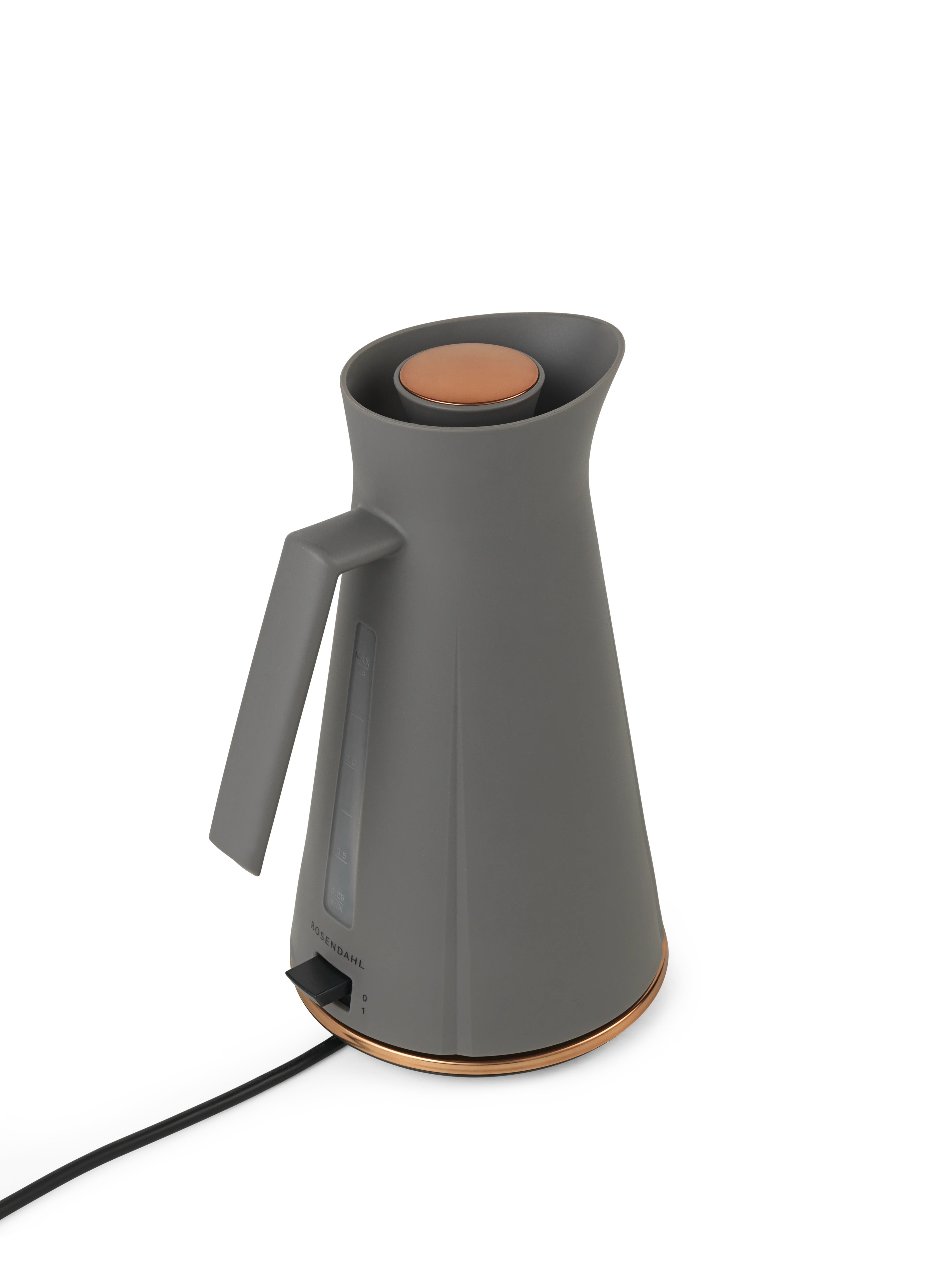Electric kettle 1,4 l from Rosendahl in Ash/Patinated steel color, made of Plastic
