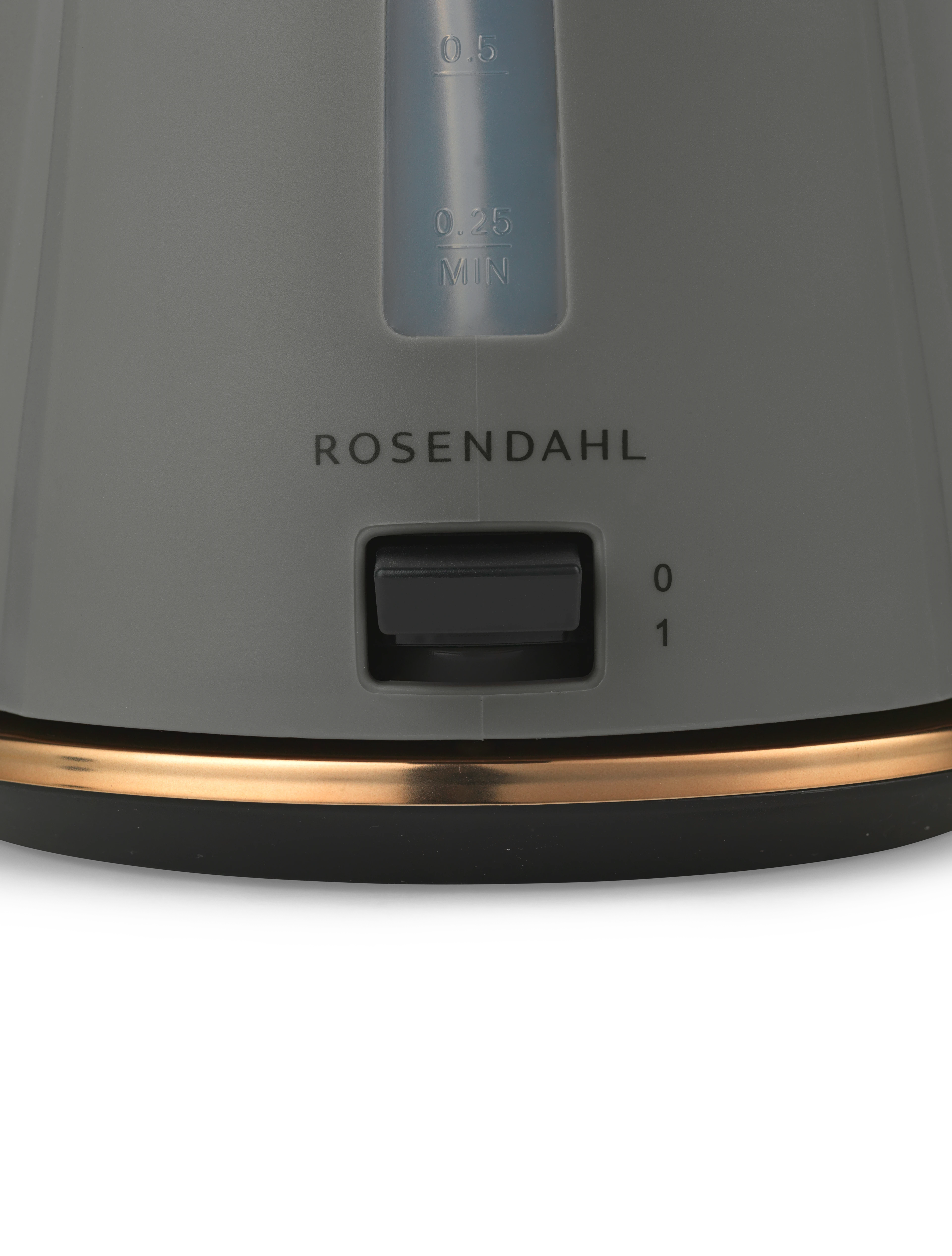 Electric kettle 1,4 l from Rosendahl in Ash/Patinated steel color, made of Plastic