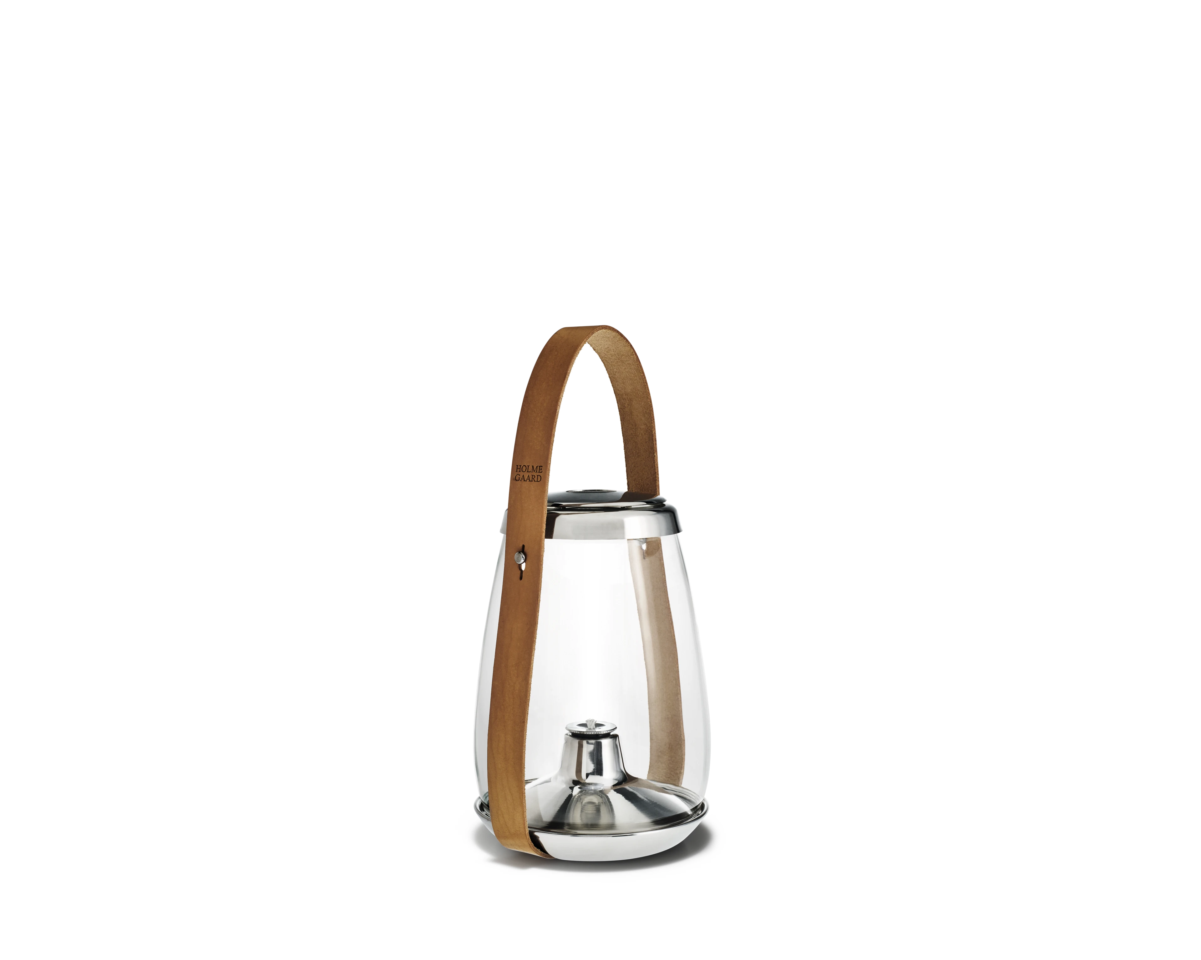 Oljelykt H33 cm fra Holmegaard i fargen Klar, laget av Glass