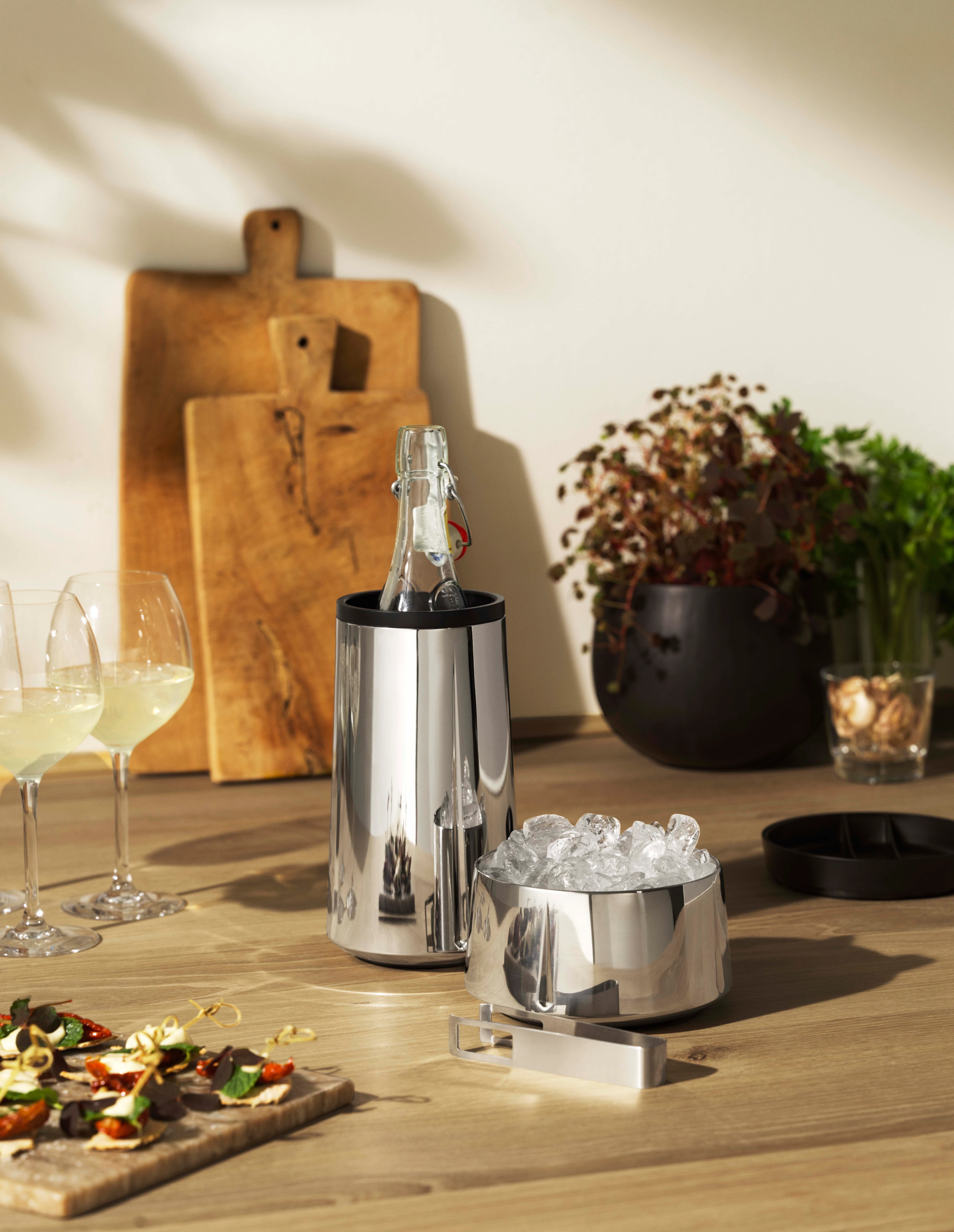 Wine cooler H22.5 cm from Rosendahl in Steel color, made of Metal