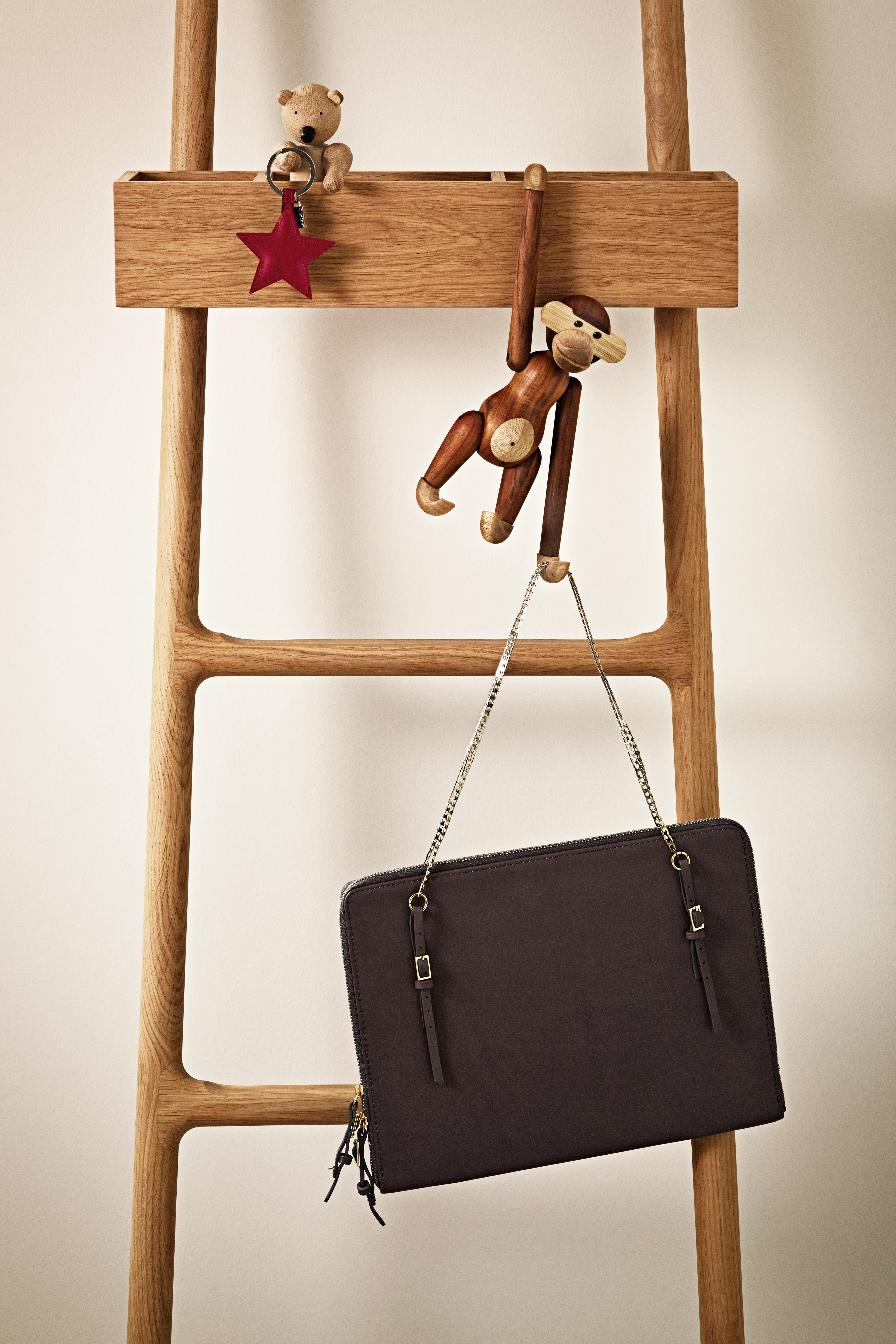 Monkey small from Kay Bojesen in Teak/Limba color, made of Wood