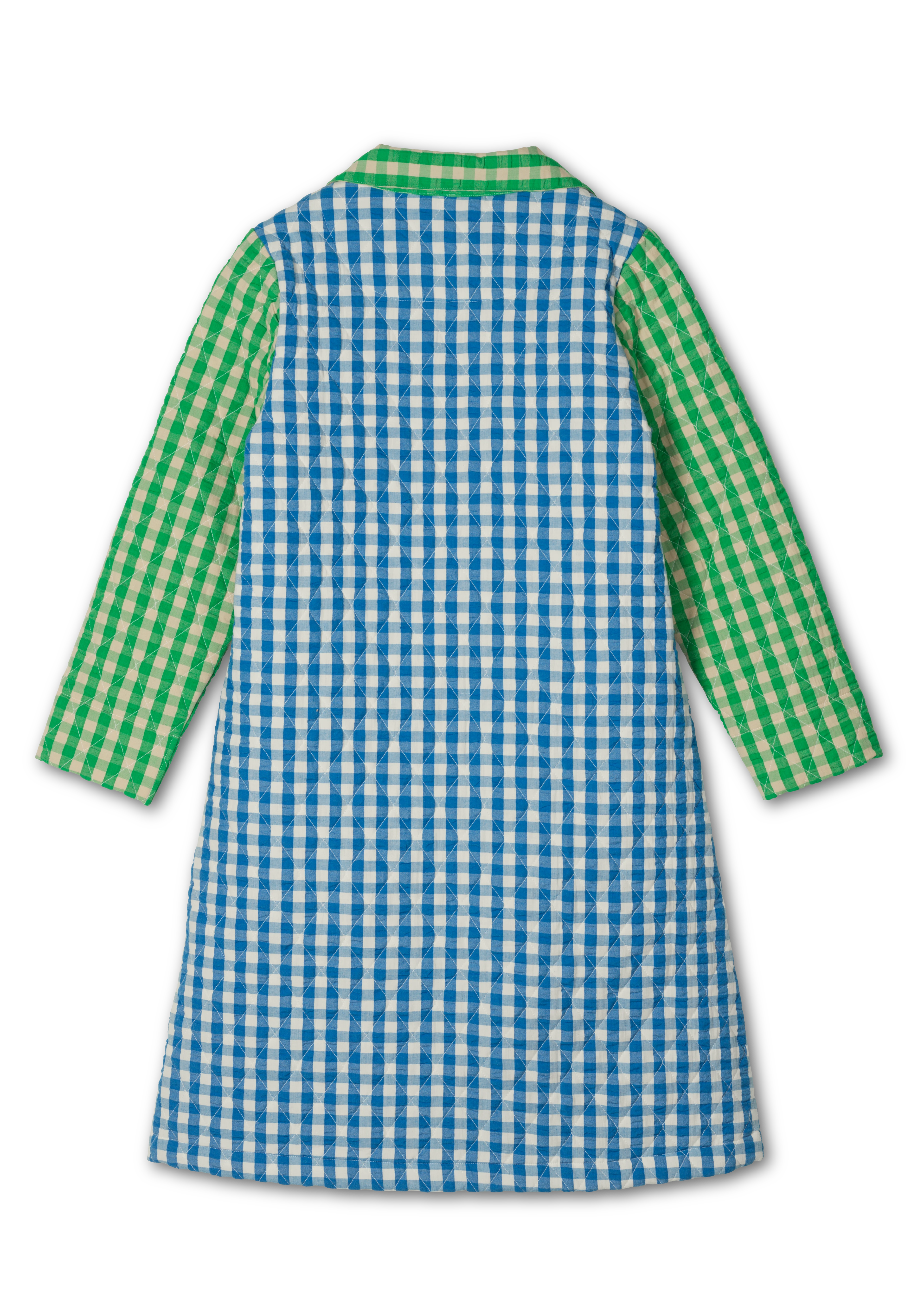 Beate coat S/M from JUNA in Blue/Green color, made of Cotton