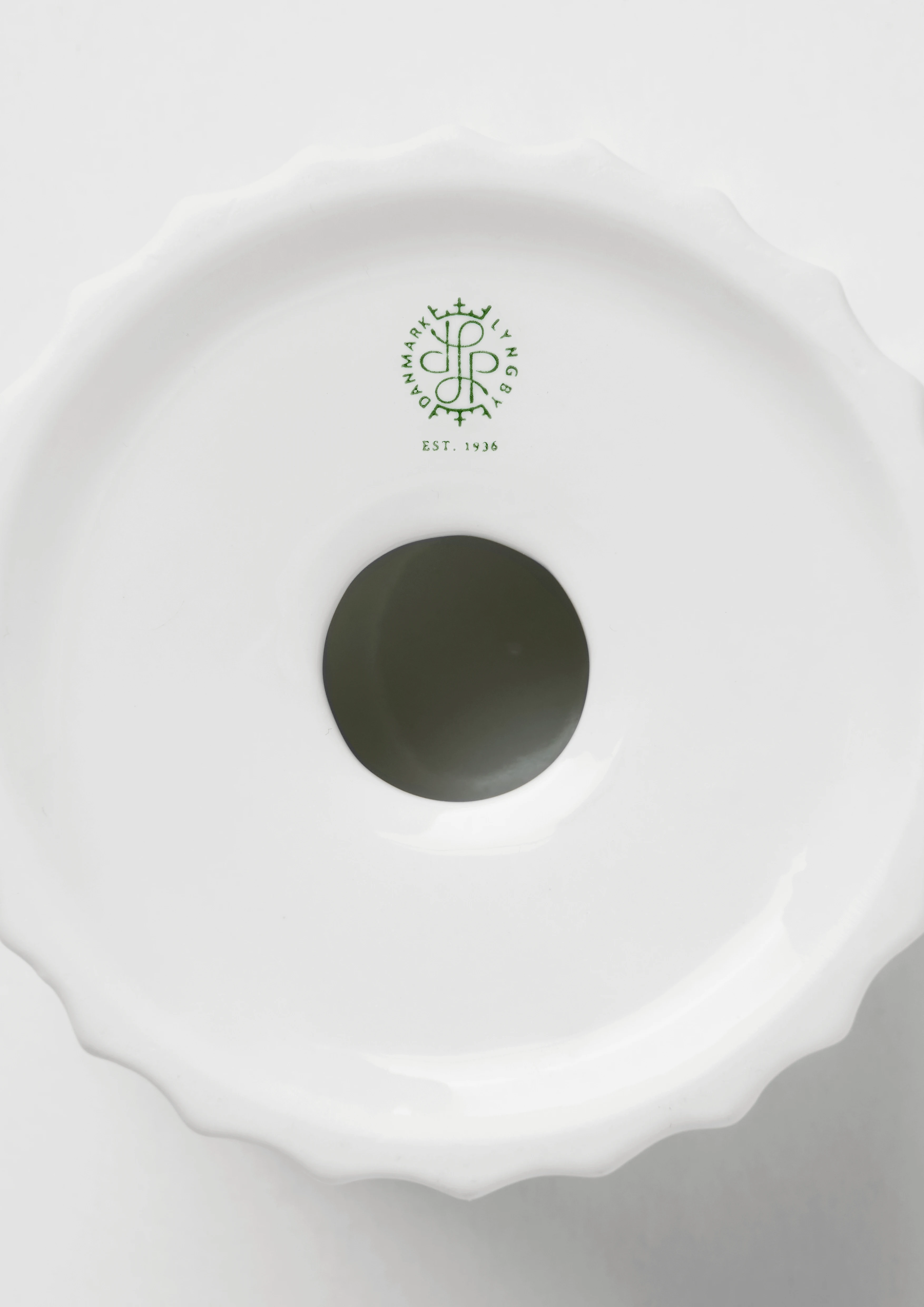 Tealight holder Ø8 cm from Lyngby Porcelæn in White color, made of Ceramics