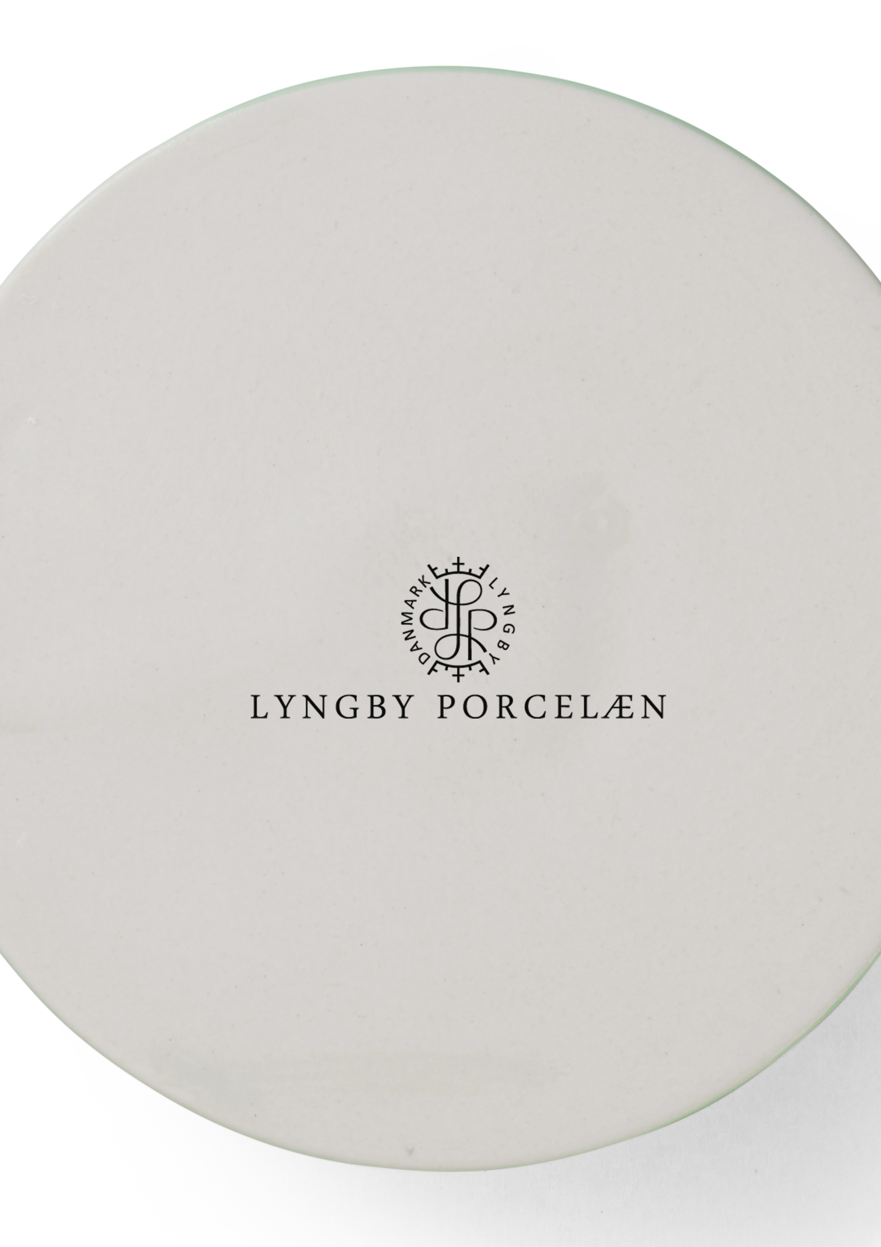 Candle holder H3 cm from Lyngby Porcelæn in Green color, made of Ceramics