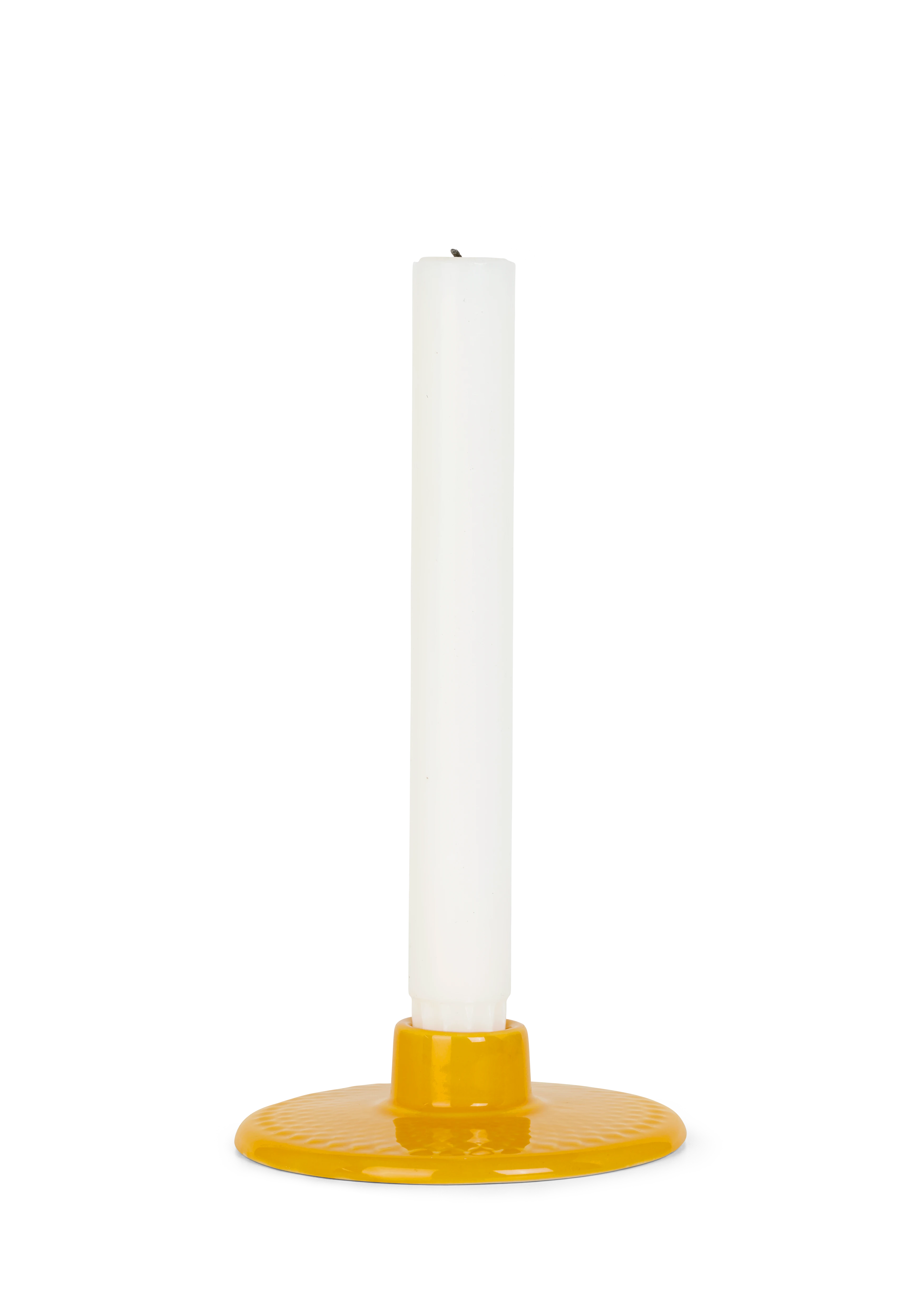 Candle holder H3 cm from Lyngby Porcelæn in Yellow color, made of Ceramics