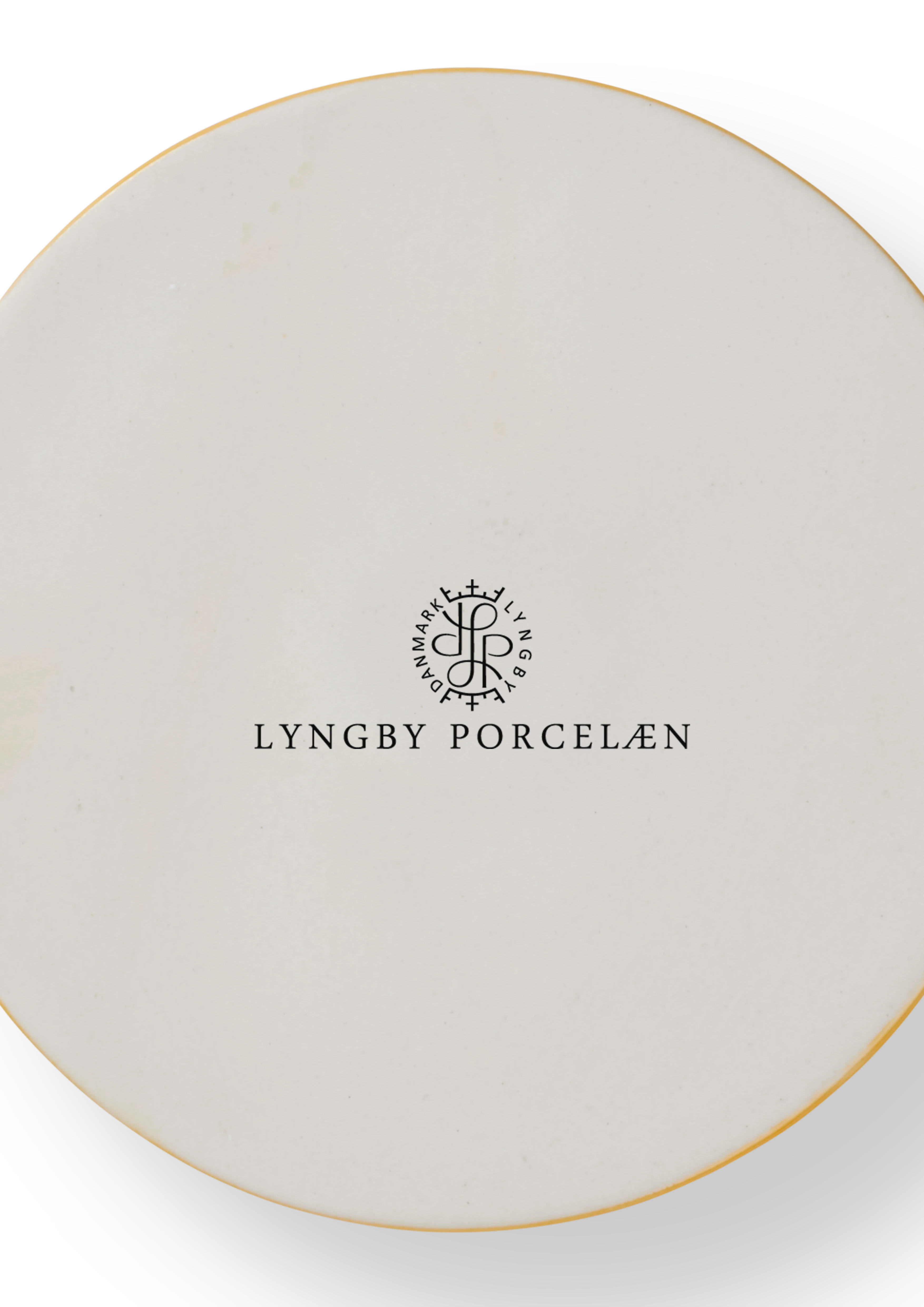 Kronelysestage H3 cm fra Lyngby Porcelæn i farven Gul, lavet af Keramik