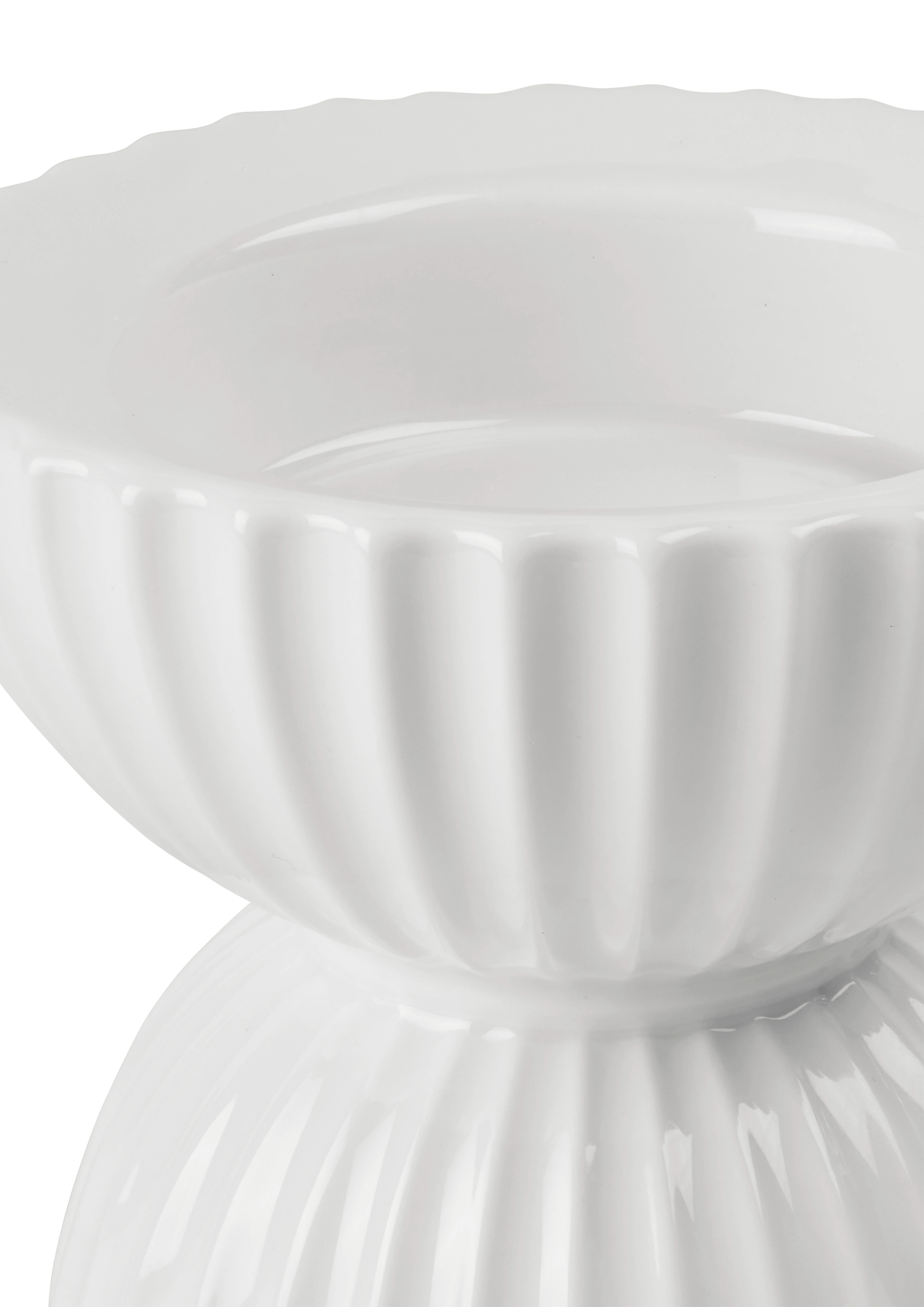 Blockljusstake H10 från Lyngby Porcelæn i färgen Vit, tillverkad av Keramik