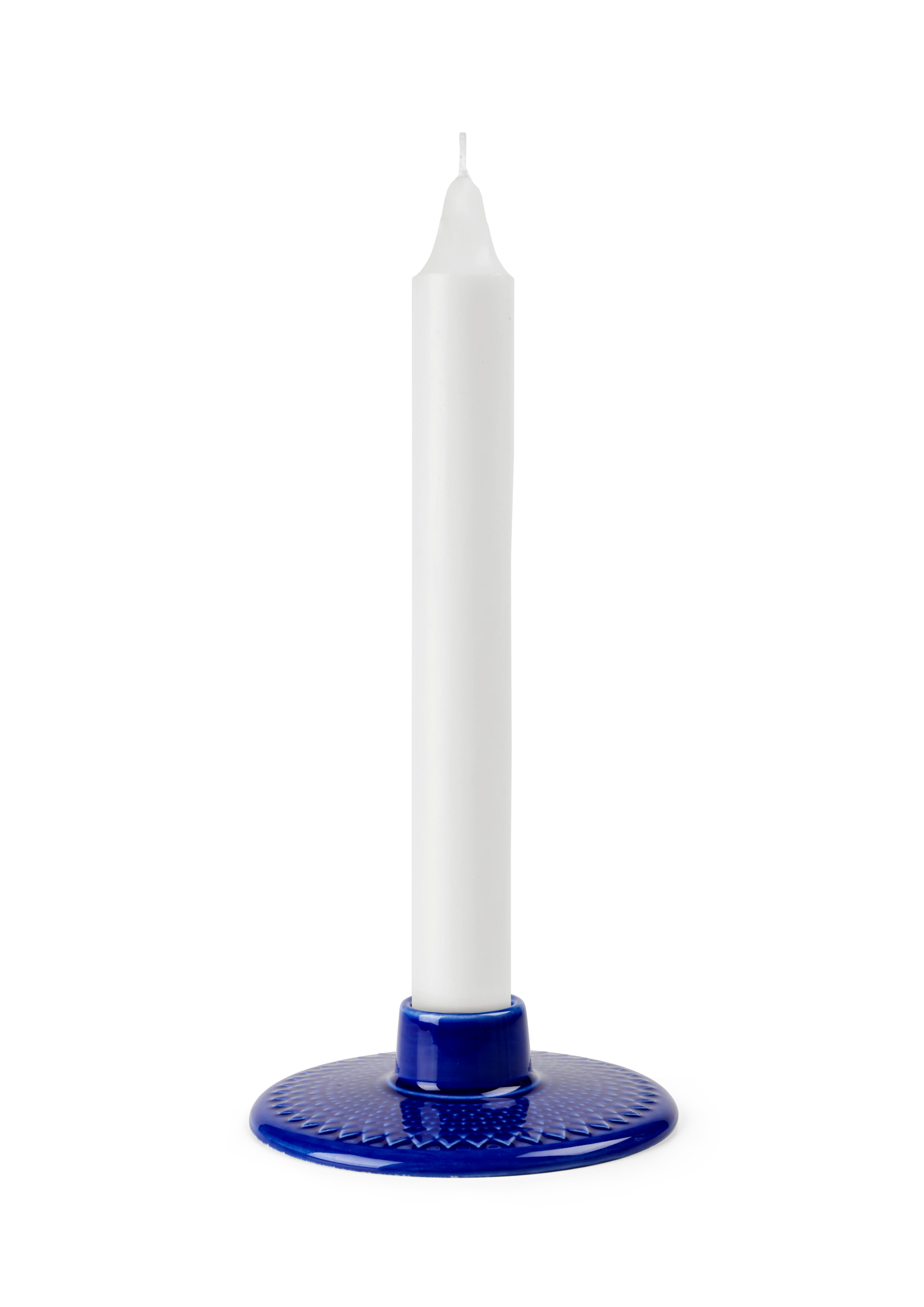 Candle holder H3 cm from Lyngby Porcelæn in Dark blue color, made of Ceramics