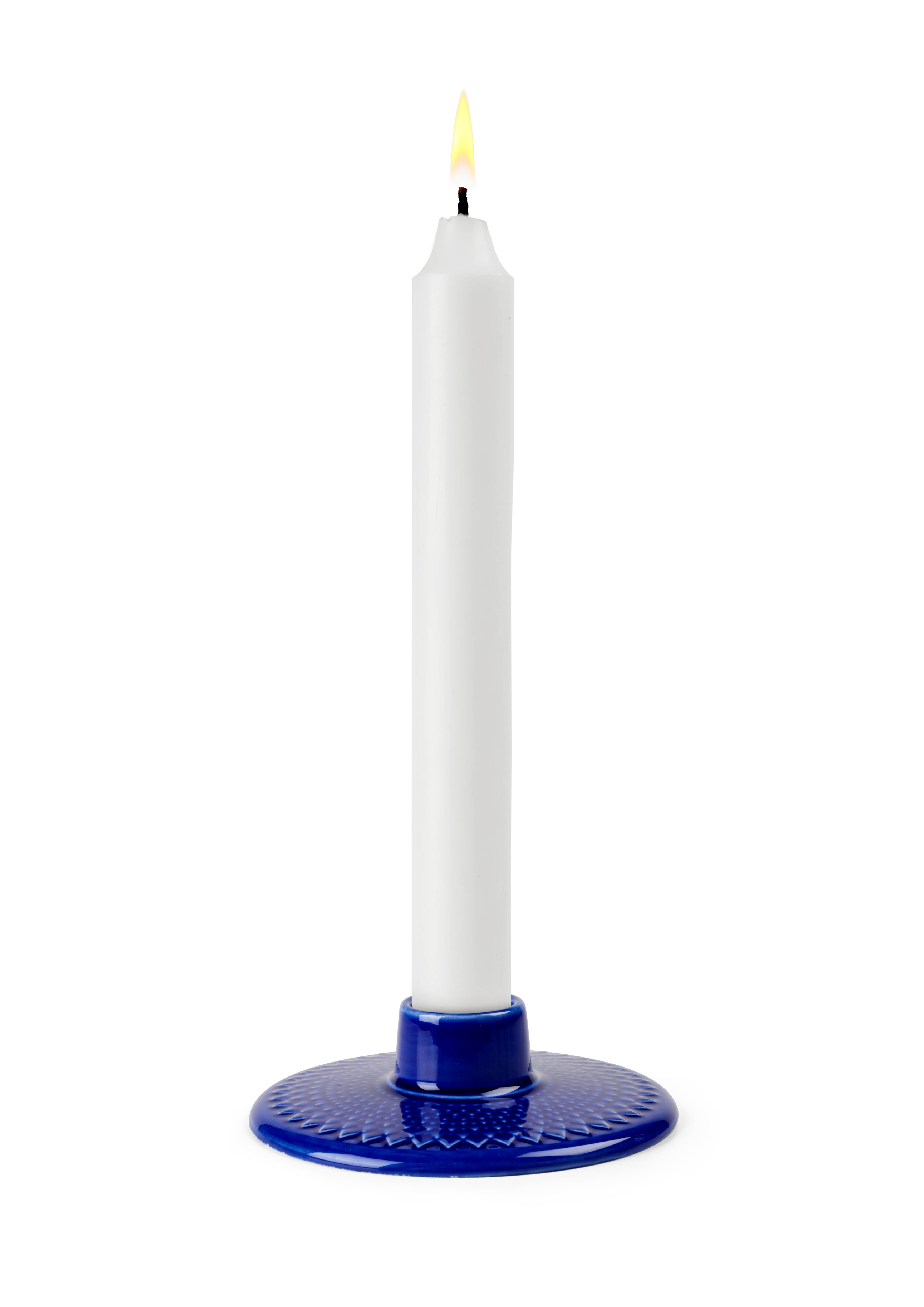 Candle holder H3 cm from Lyngby Porcelæn in Dark blue color, made of Ceramics