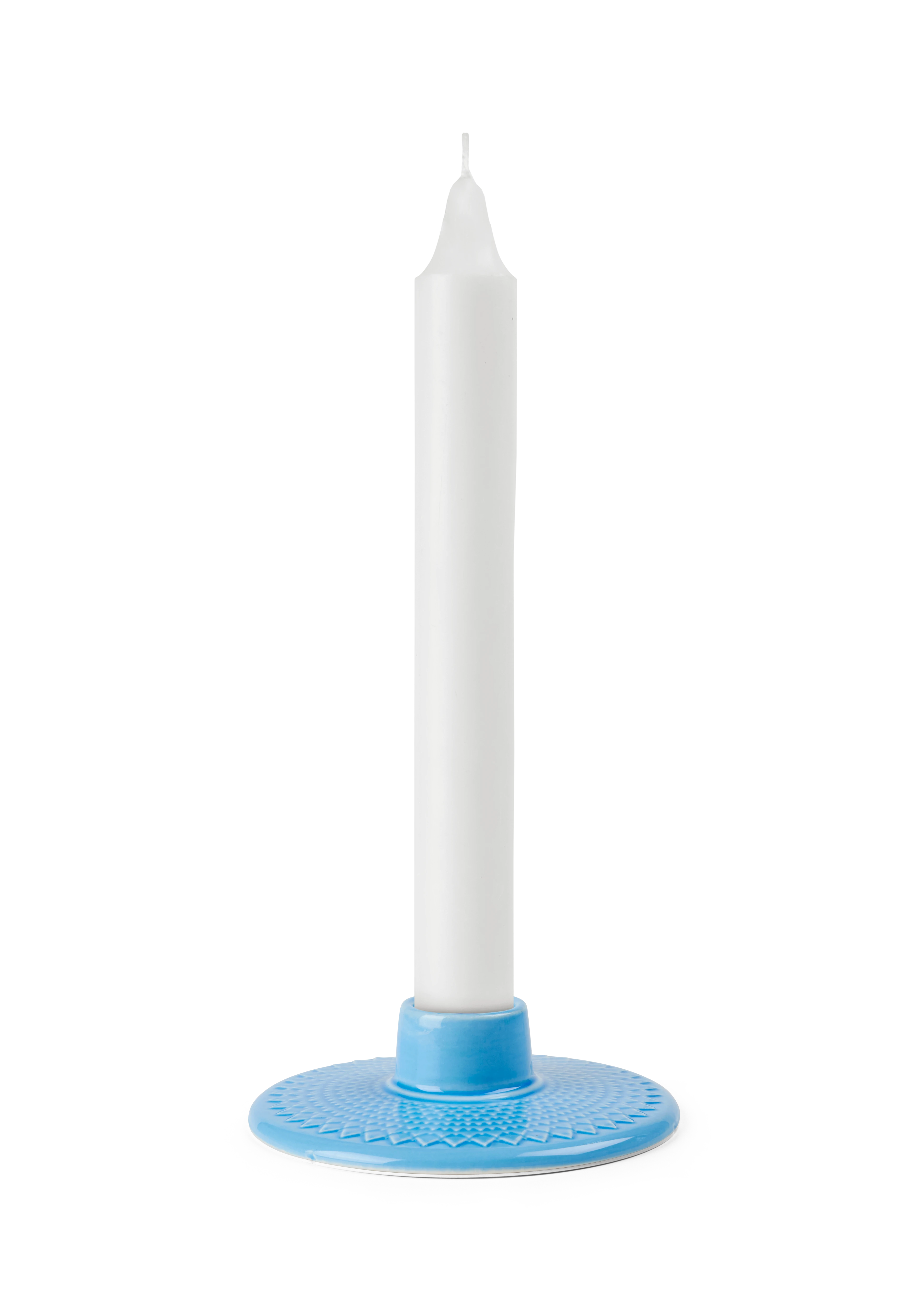 Candle holder H3 cm from Lyngby Porcelæn in Blue color, made of Ceramics