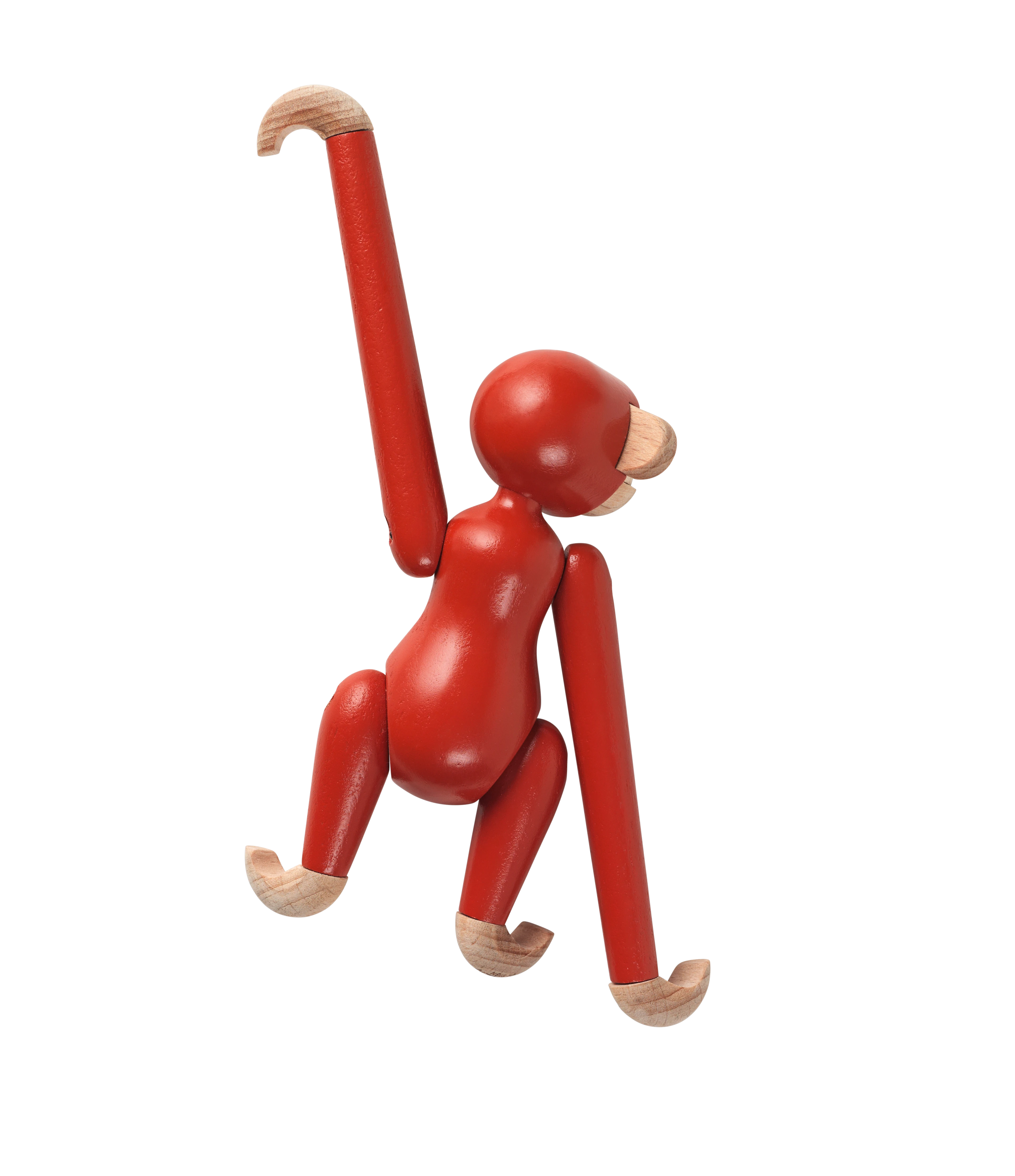 Monkey mini from Kay Bojesen in Vintage red color, made of Wood