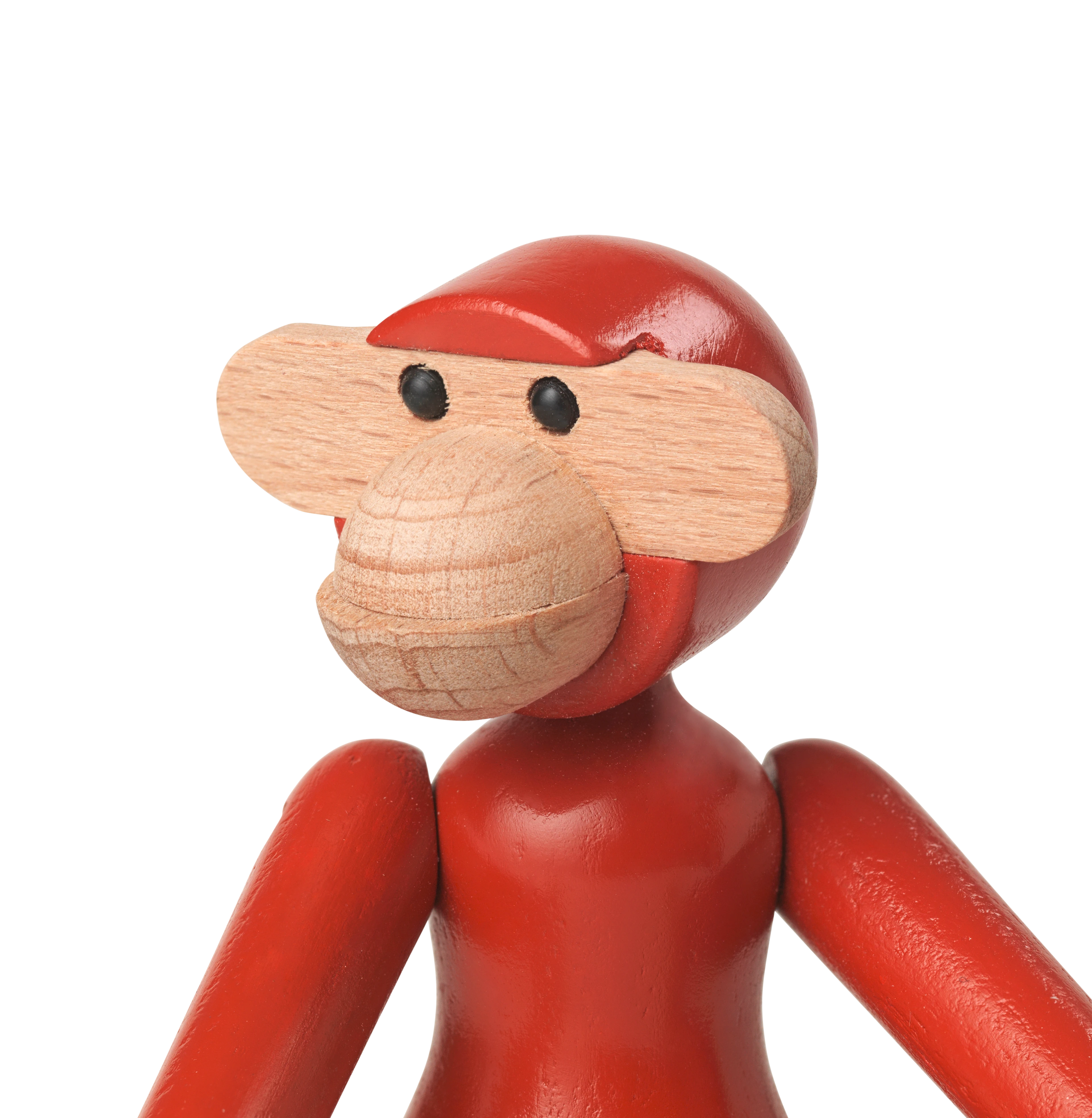 Monkey mini from Kay Bojesen in Vintage red color, made of Wood
