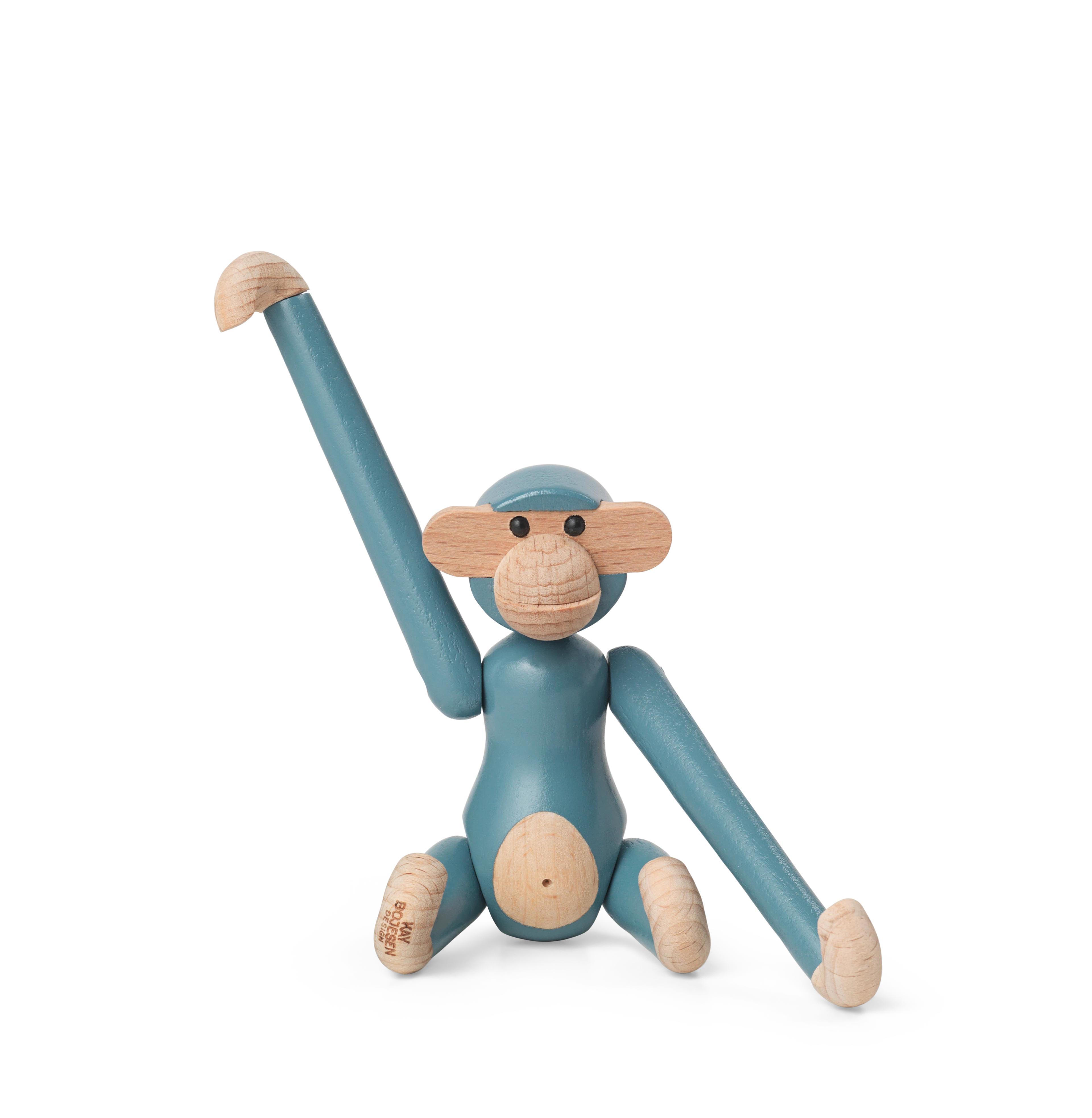 Monkey mini from Kay Bojesen in Vintage Blue color, made of Wood