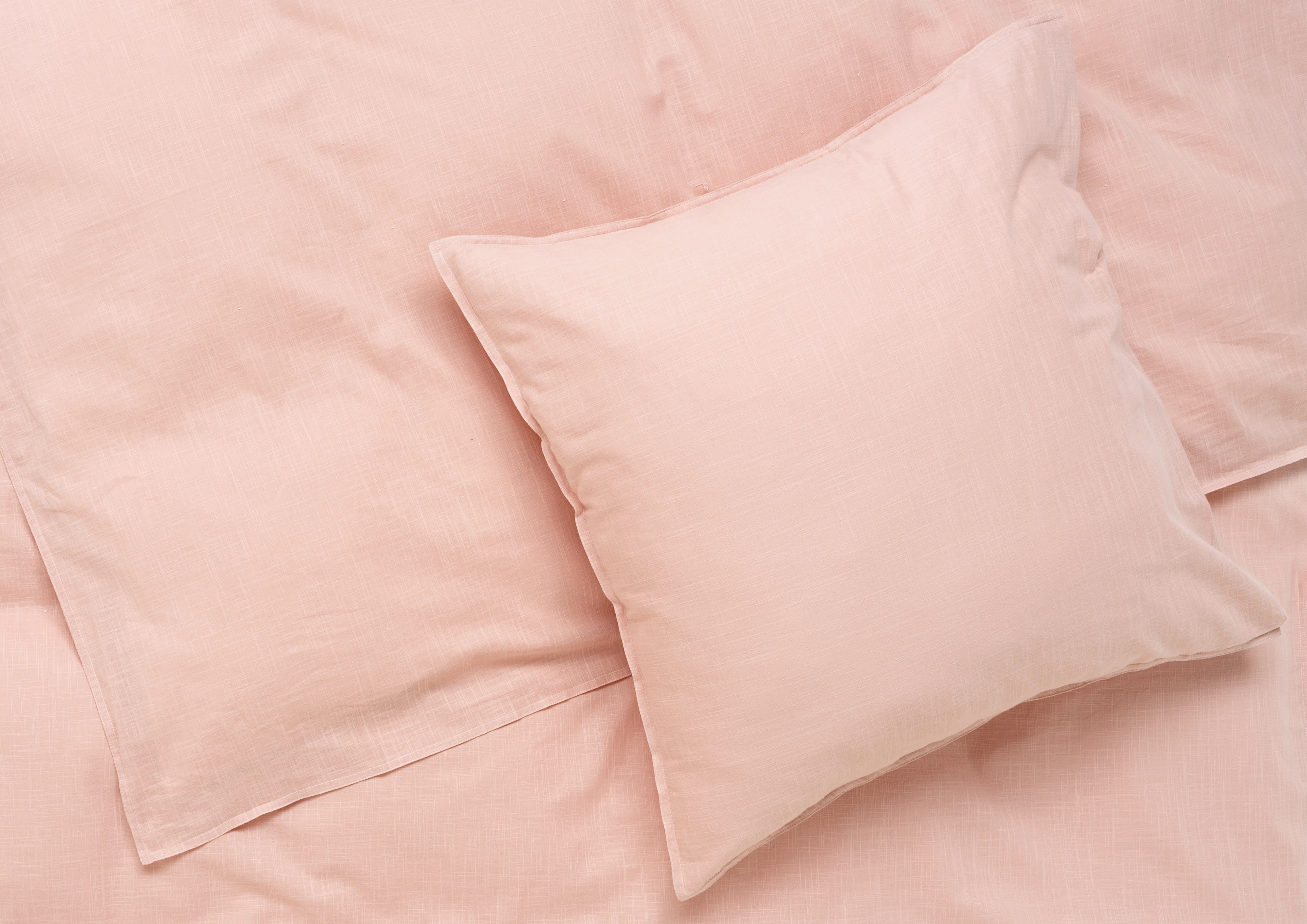 Bed linen 140x220 cm from JUNA in Dusty rose color, made of Cotton
