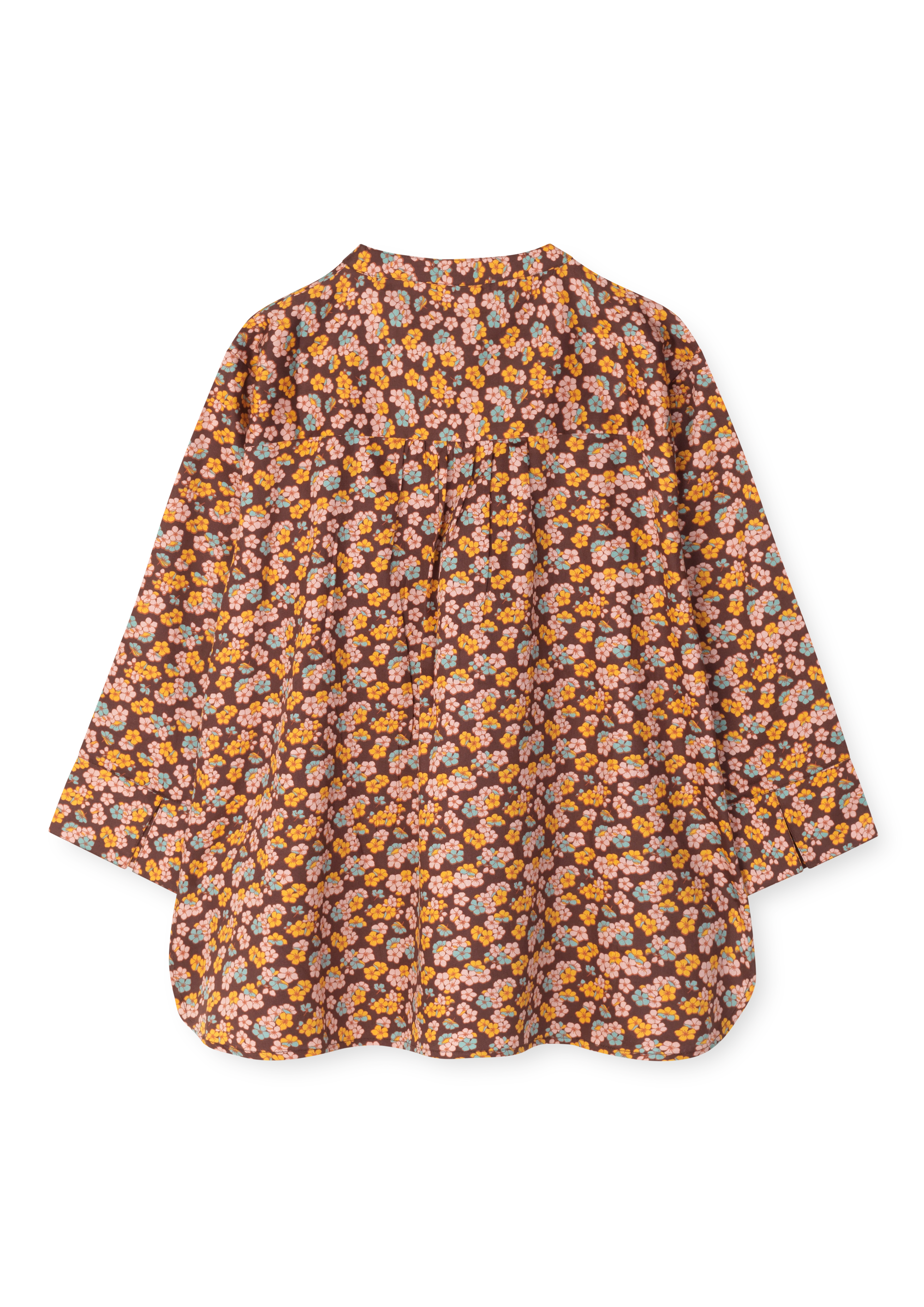 Irene shirt S/M von JUNA in der Farbe Chocolate, hergestellt aus Bauwolle Satin