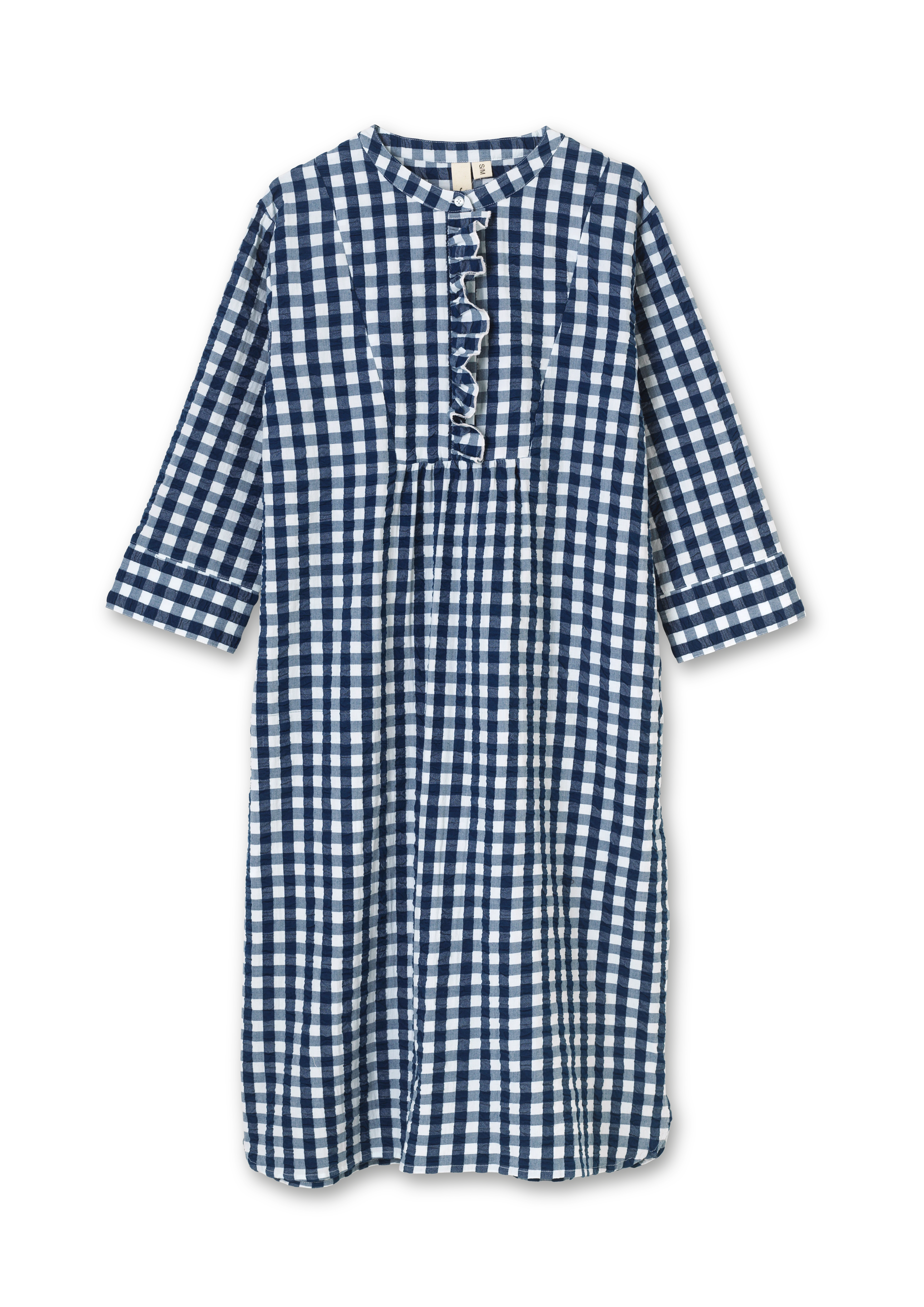 Sonja dress S/M from JUNA in Dark blue/White color, made of Cotton