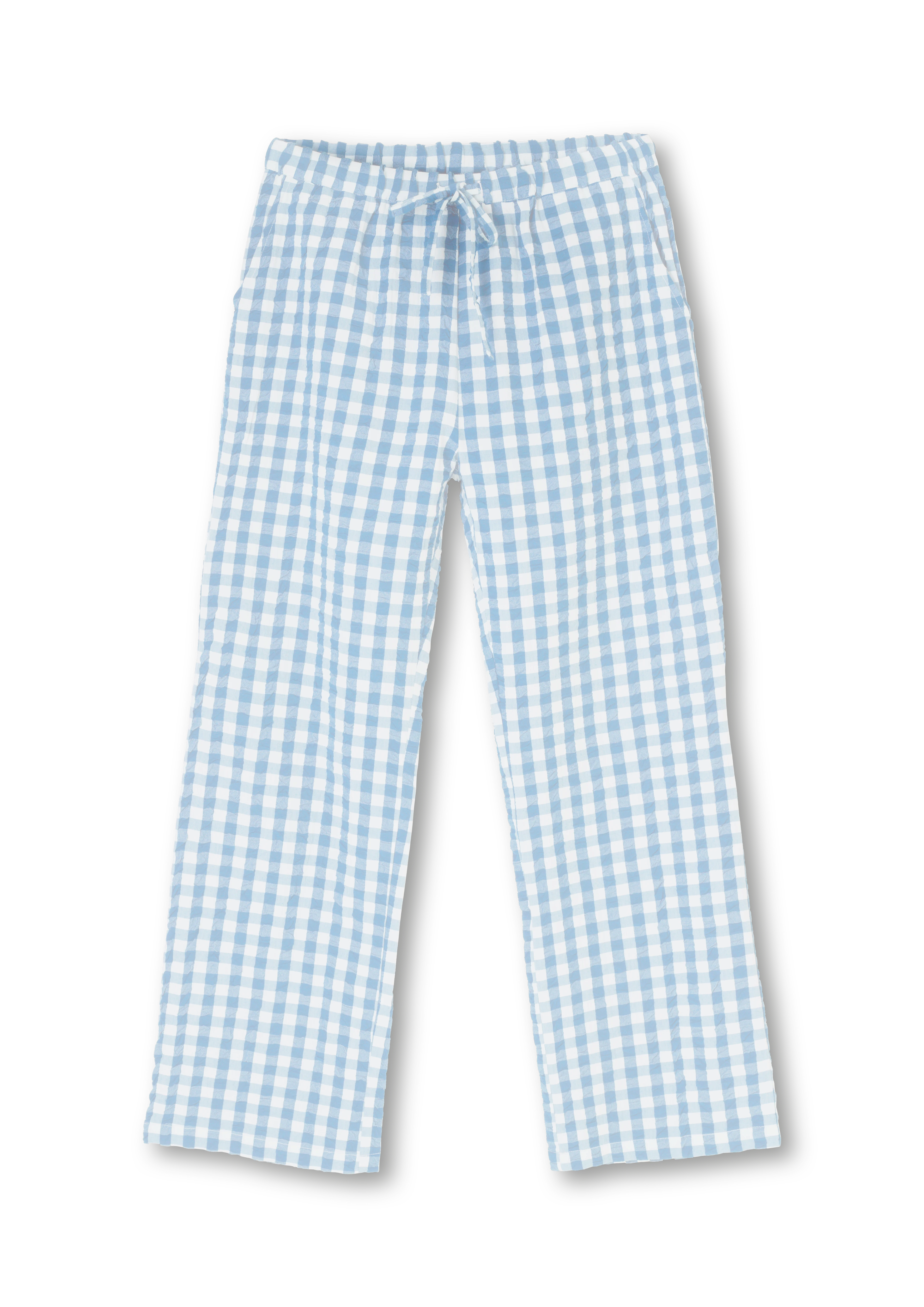 Tanja pants M/L från JUNA i färgen Ljusblå/Vit, tillverkad av Bomull