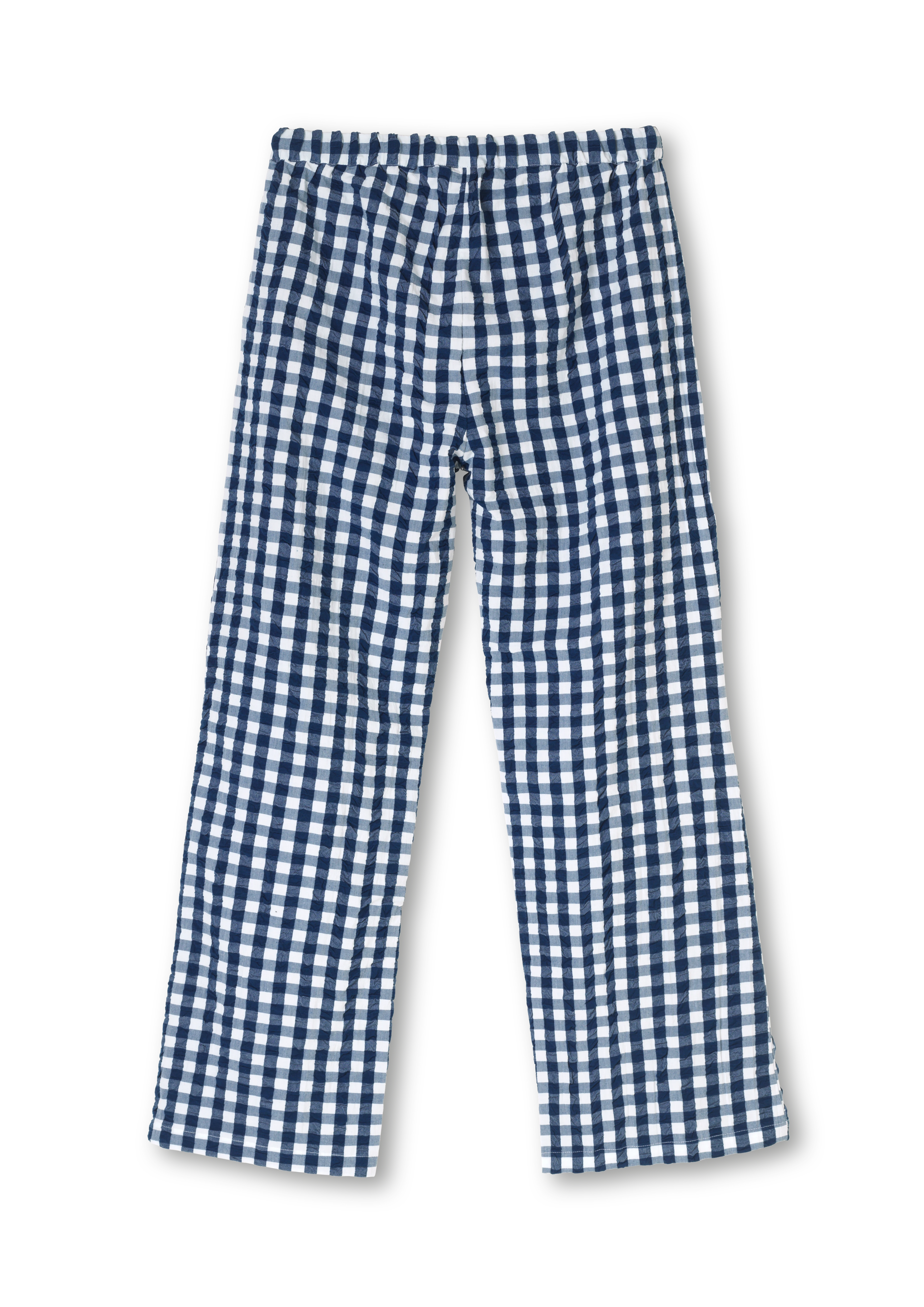 Barbara Pants M/L fra JUNA i farven Mørk blå/Hvid, lavet af Bomuld