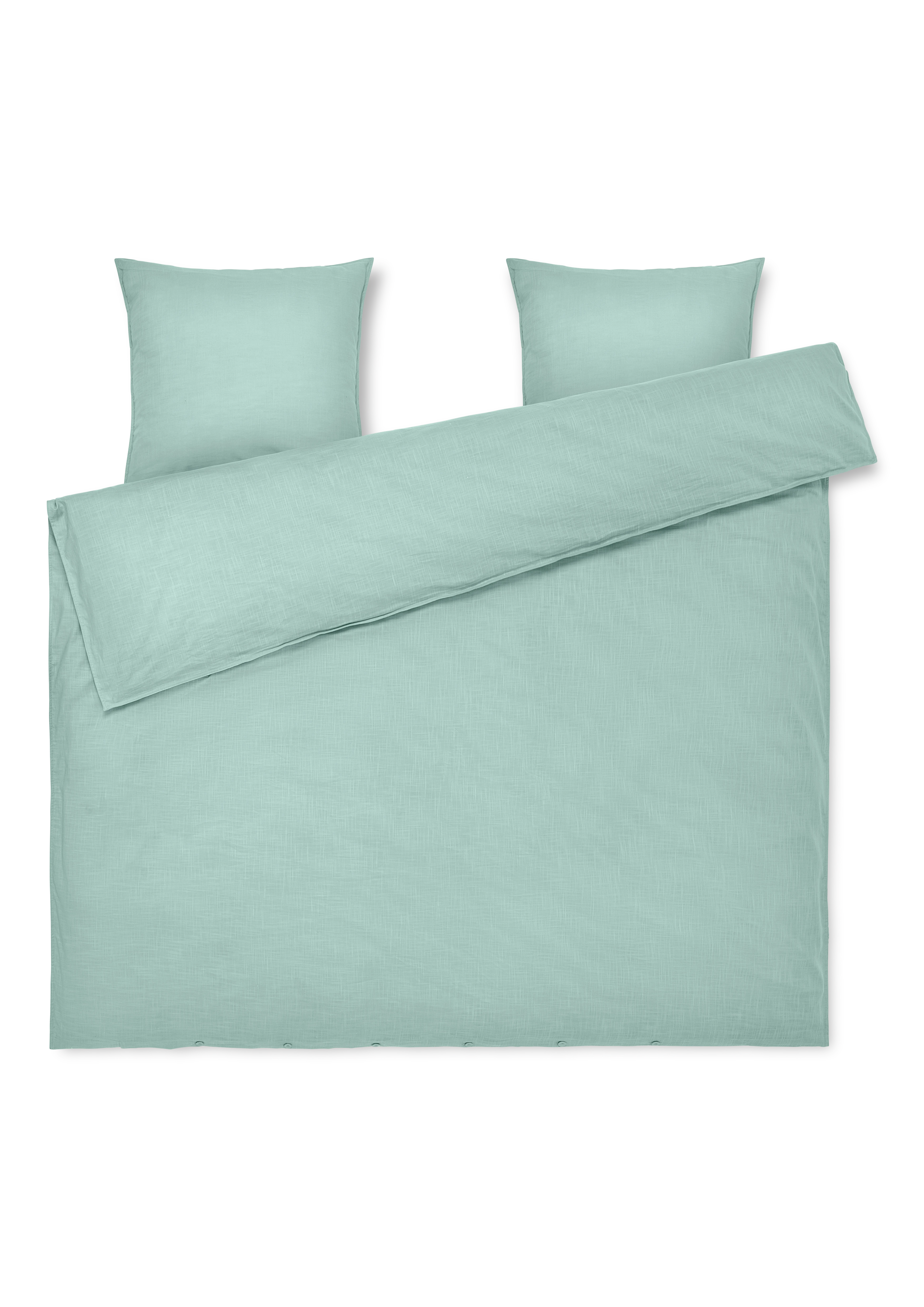 Sengetøy 200x220 cm fra JUNA i fargen Turkis, laget av Bomull