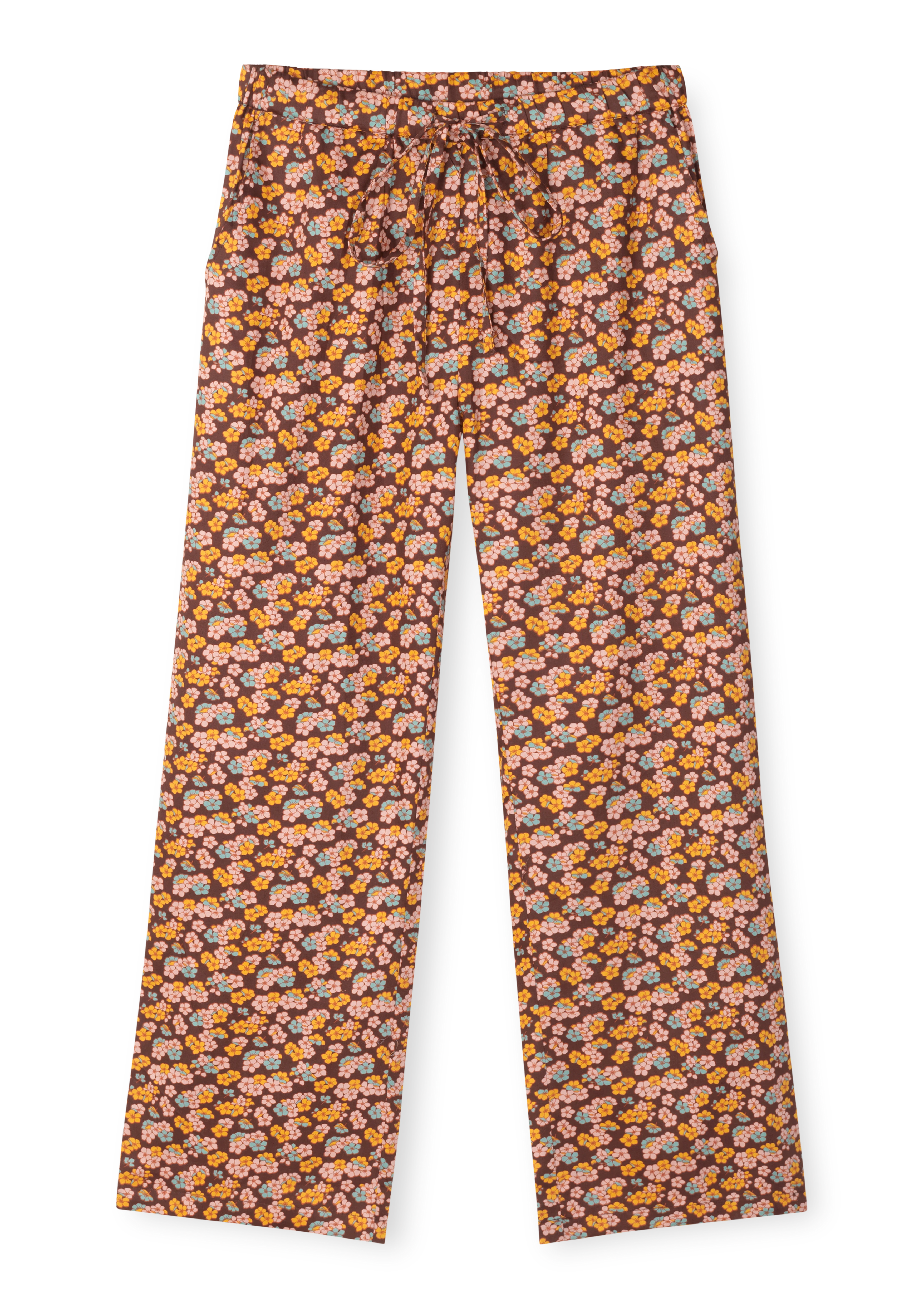 Tanja pants S/M from JUNA in Chocolate color, made of Cotton sateen