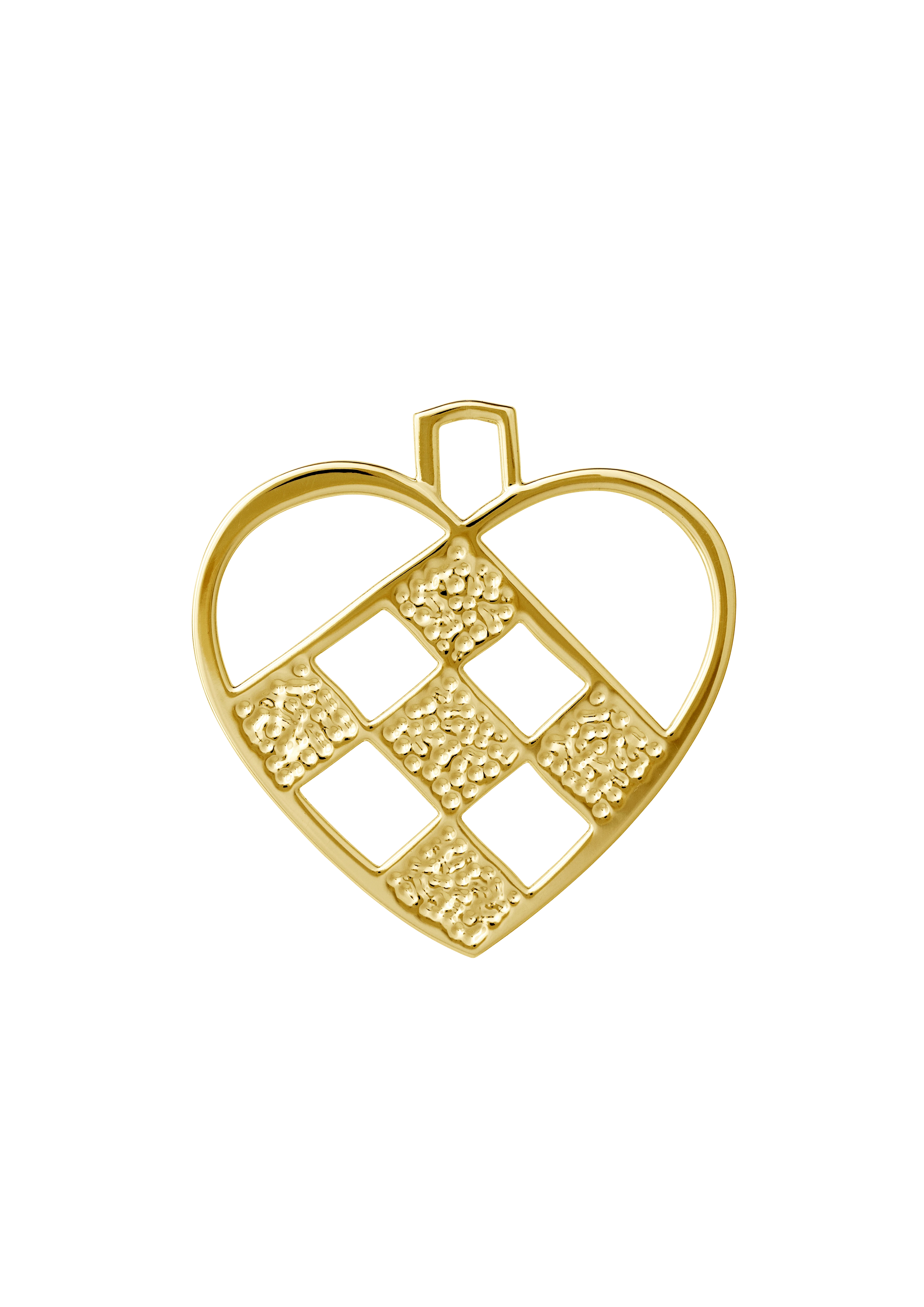 Flätat hjärta H7.5 från Rosendahl i färgen Förgylld, tillverkad av Metall