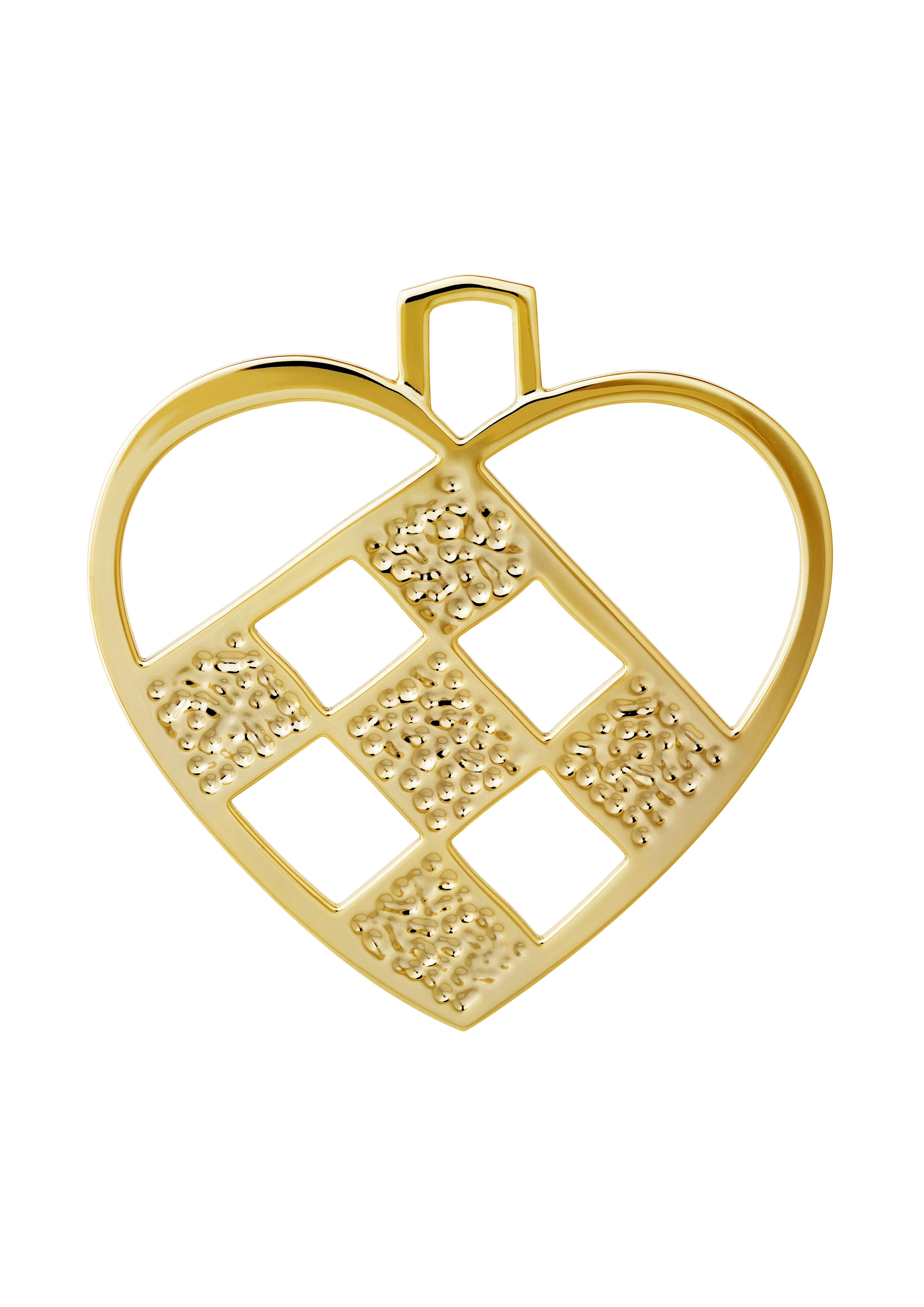 Flätat hjärta H12 från Rosendahl i färgen Förgylld, tillverkad av Metall
