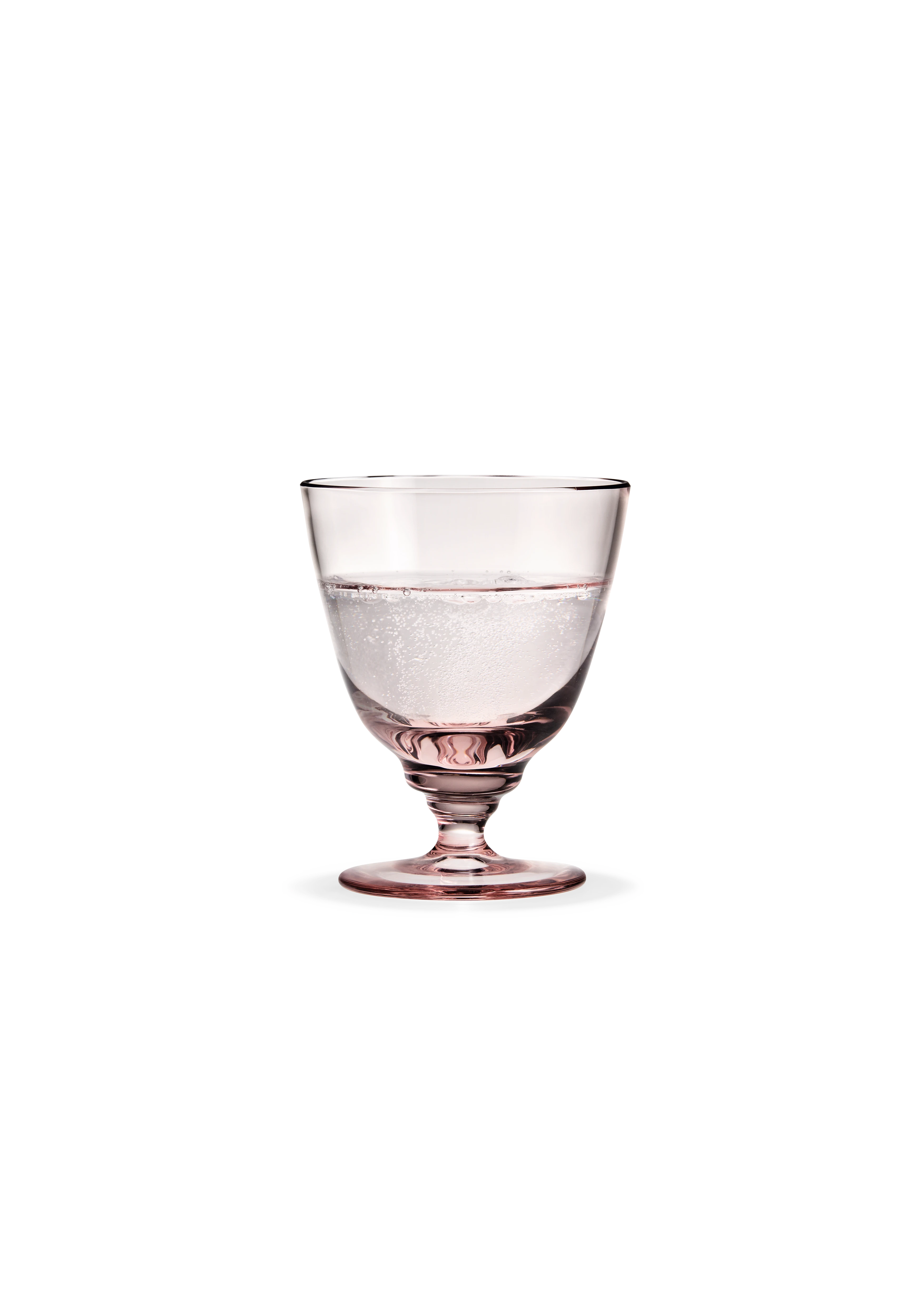 Glass med stett 35 cl fra Holmegaard i fargen Rosa, laget av Glass