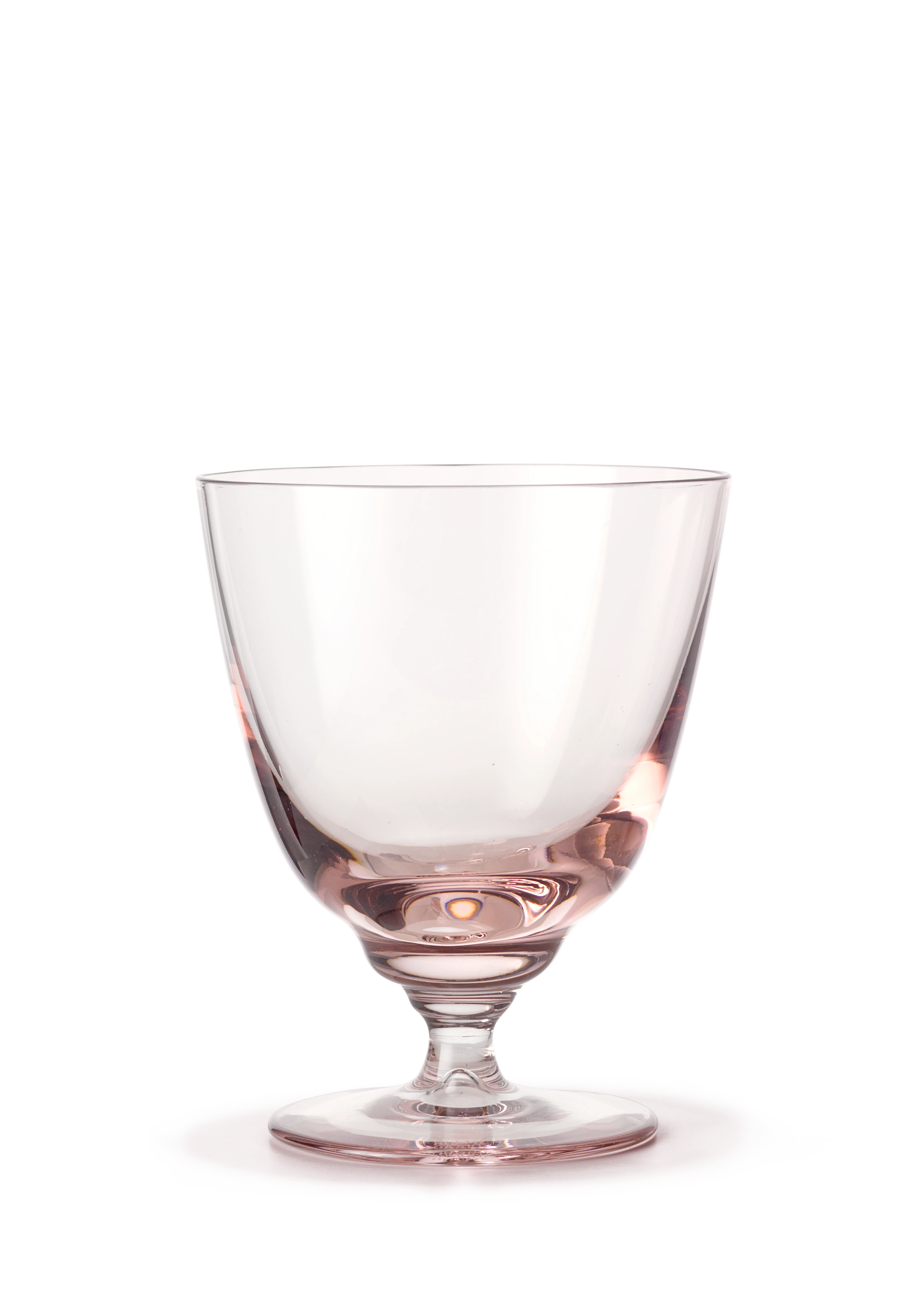 Glass med stett 35 cl fra Holmegaard i fargen Rosa, laget av Glass