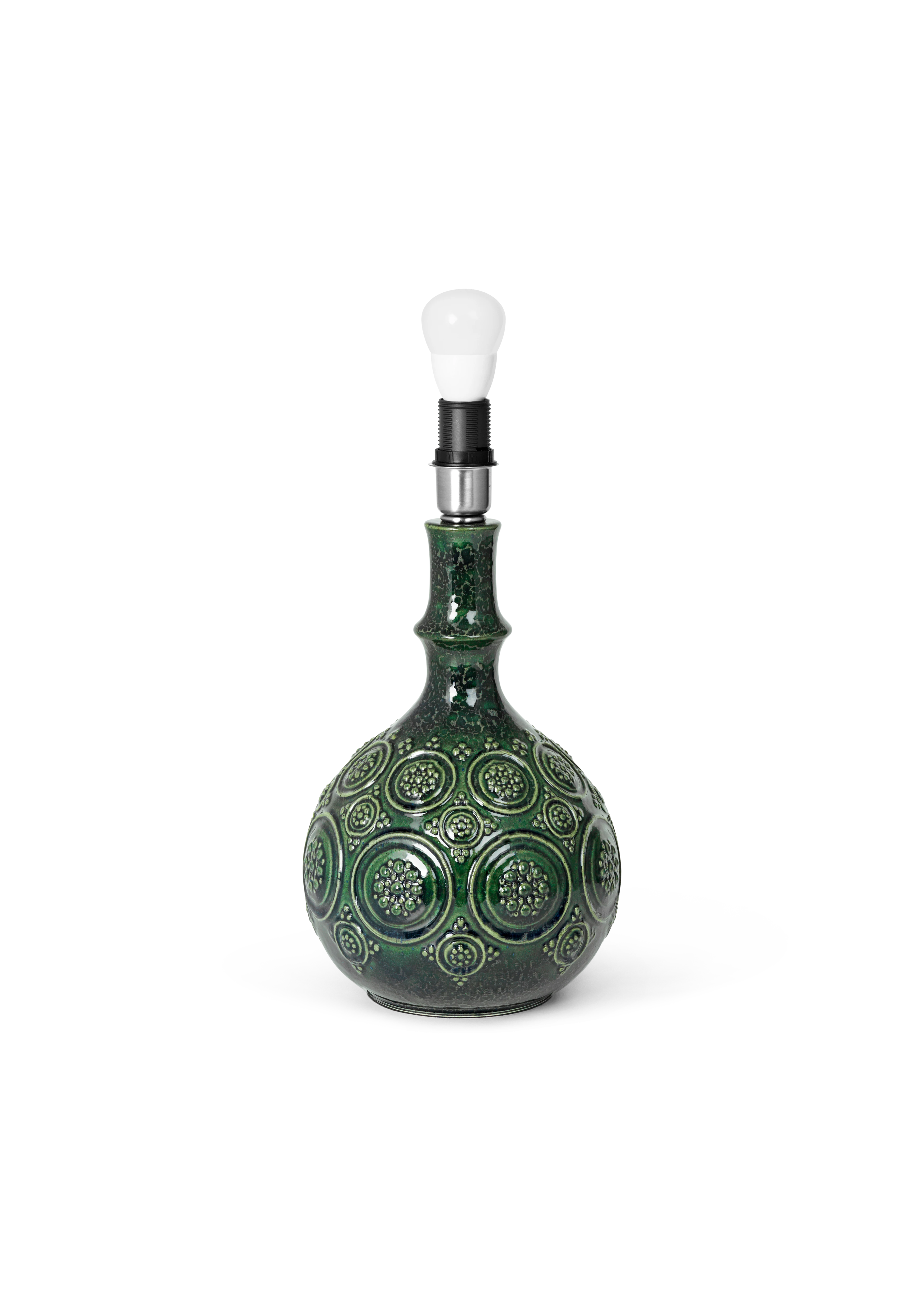 Magic Lampe H25,5 von Bjørn Wiinblad in der Farbe Dunkelgrün, hergestellt aus Keramik