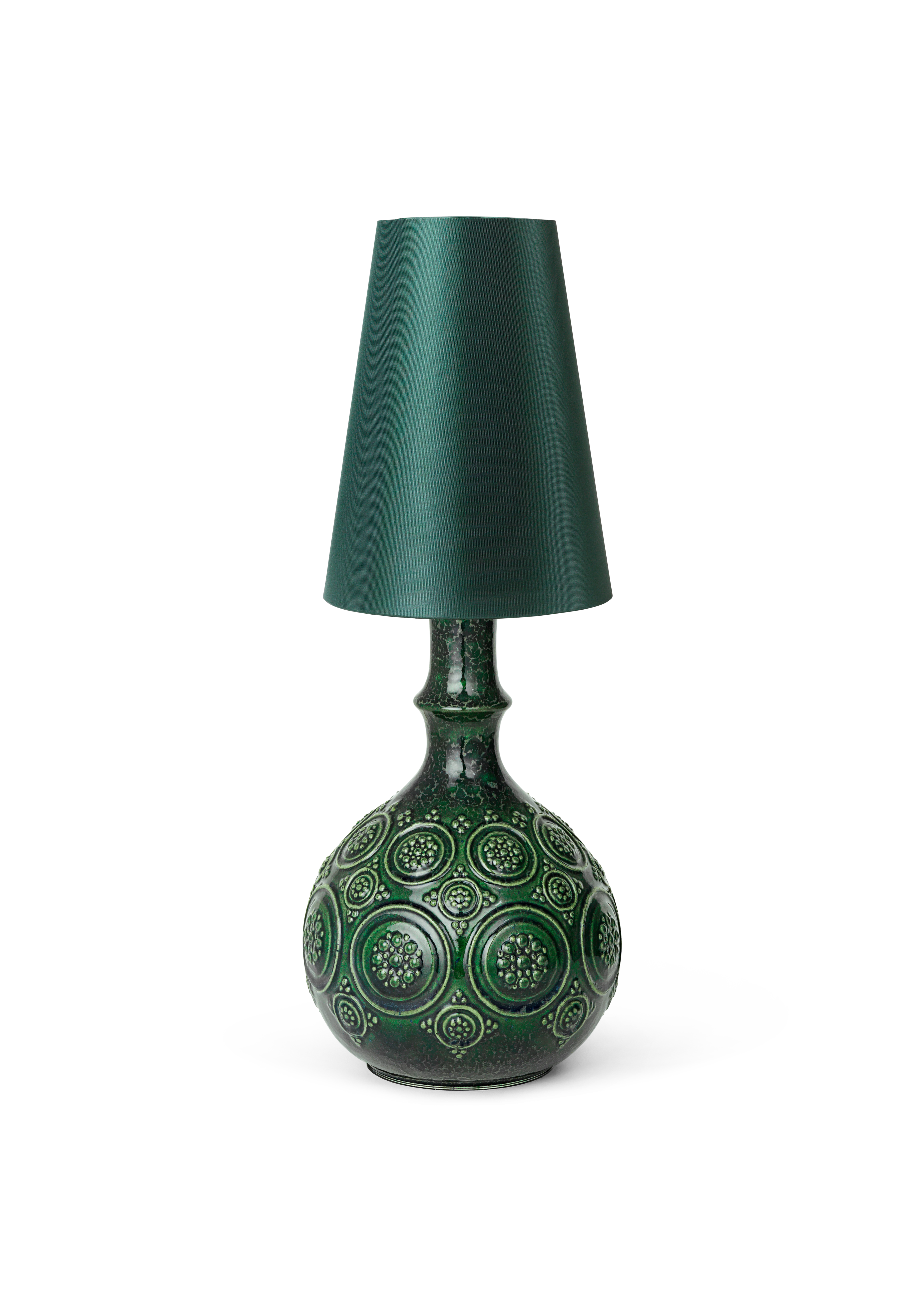 Magic Lampe H25,5 von Bjørn Wiinblad in der Farbe Dunkelgrün, hergestellt aus Keramik
