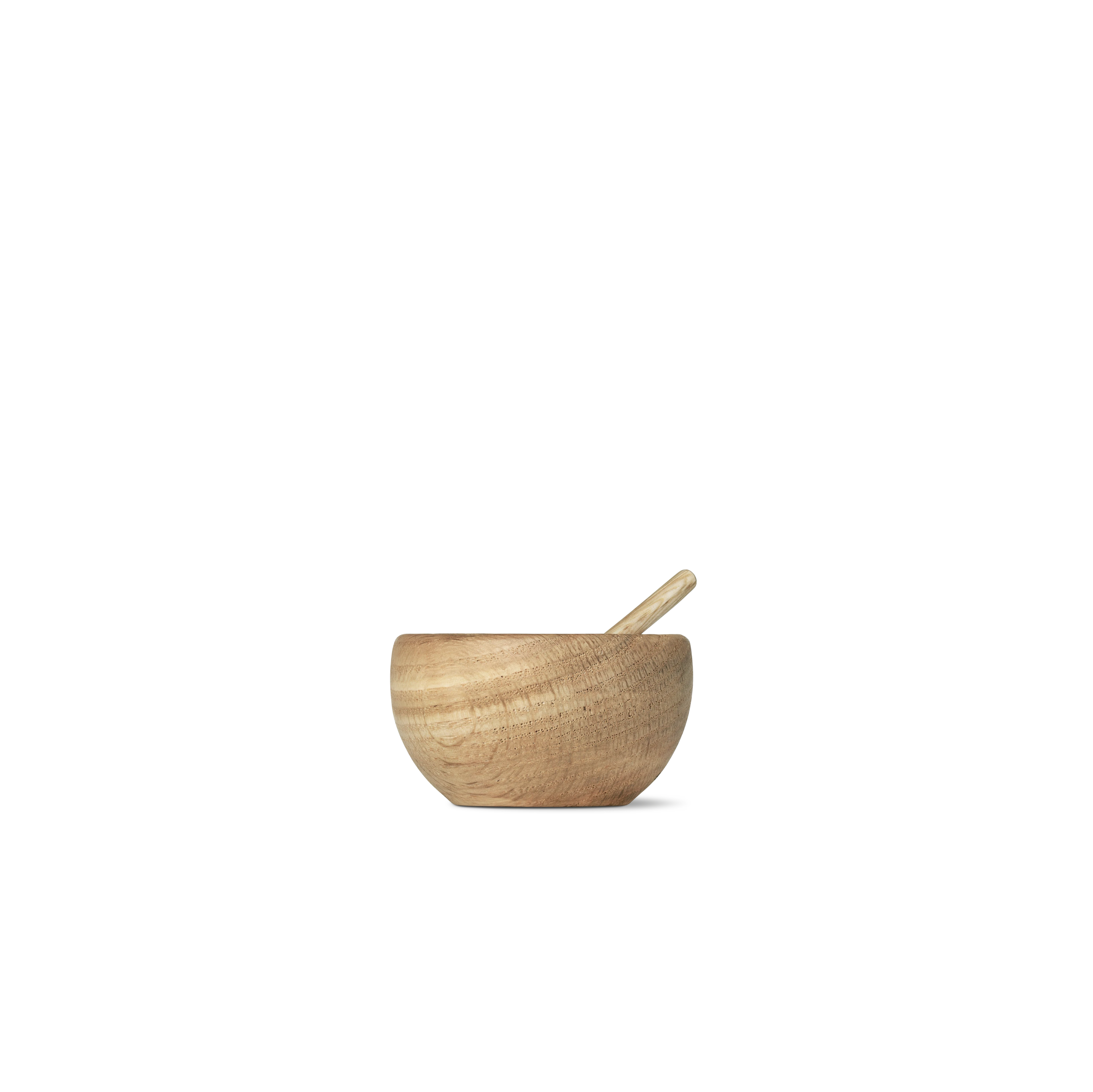 Salt cellar with spoon Ø7 cm from Kay Bojesen in Oak color, made of Wood