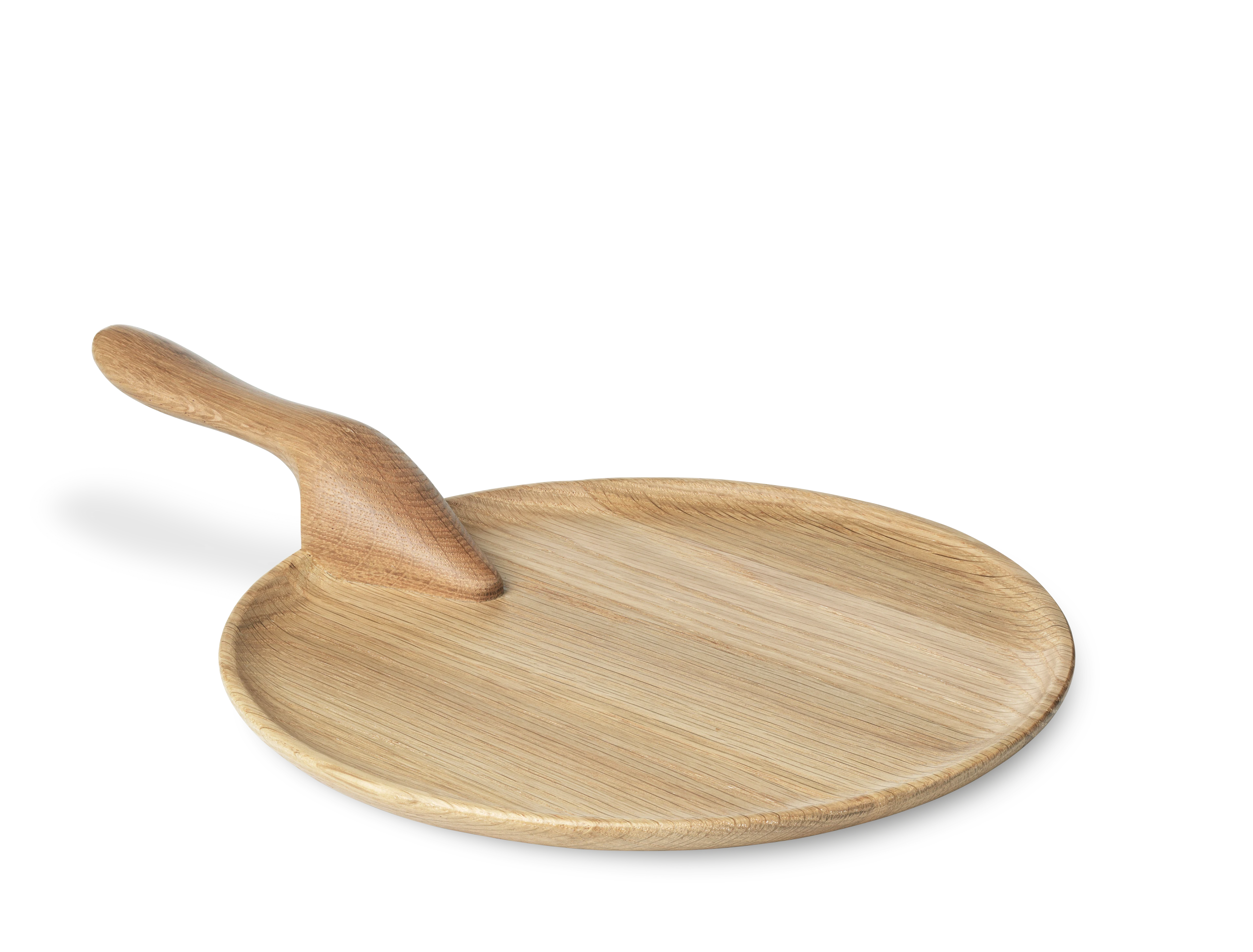 Servierplatte Ø24.5 cm von Kay Bojesen in der Farbe Eiche, hergestellt aus Holz