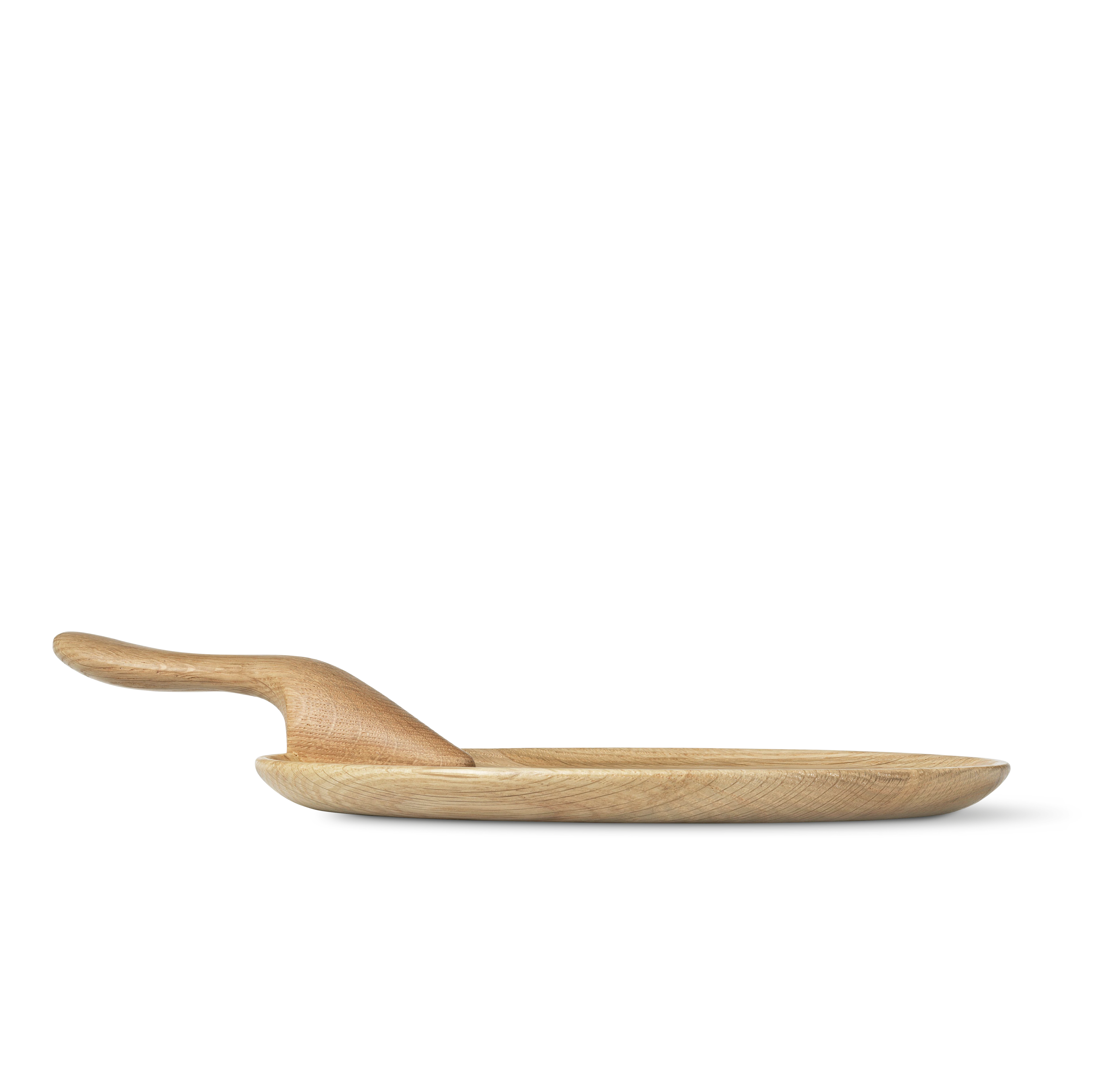 Servierplatte Ø24.5 cm von Kay Bojesen in der Farbe Eiche, hergestellt aus Holz