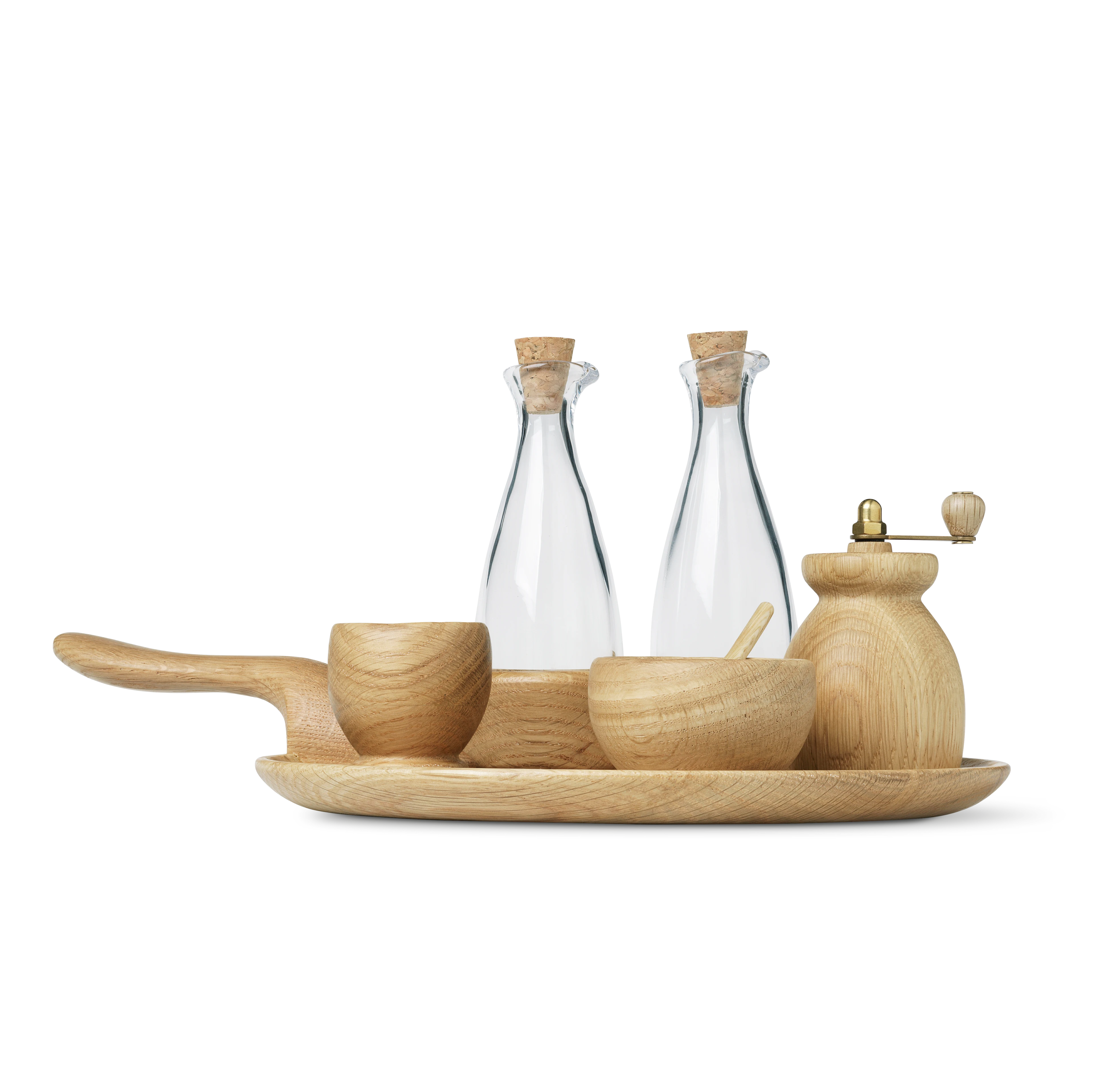 Servierplatte Ø24.5 cm von Kay Bojesen in der Farbe Eiche, hergestellt aus Holz