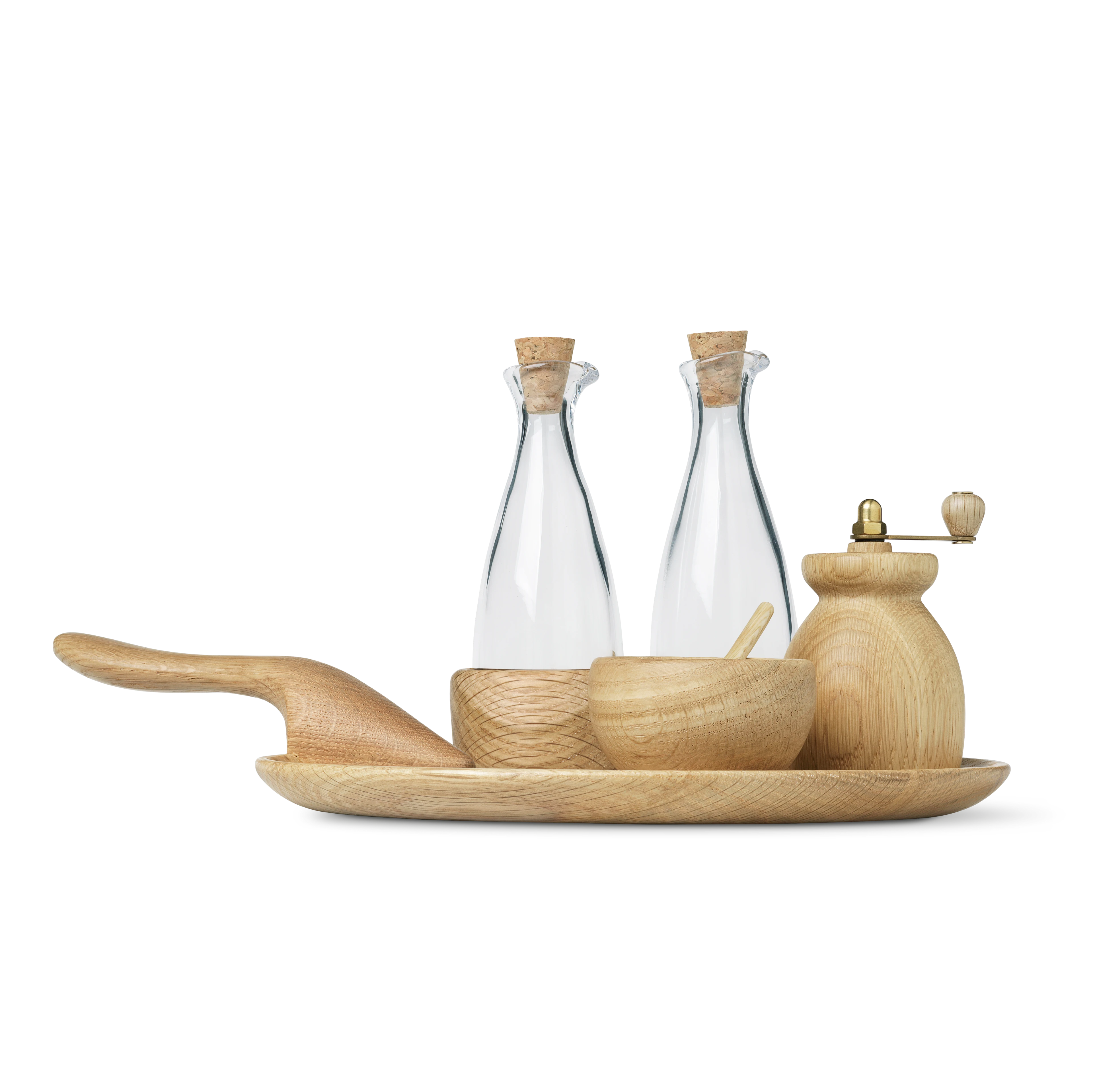 Servierplatte Ø24.5 cm von Kay Bojesen in der Farbe Eiche, hergestellt aus Holz