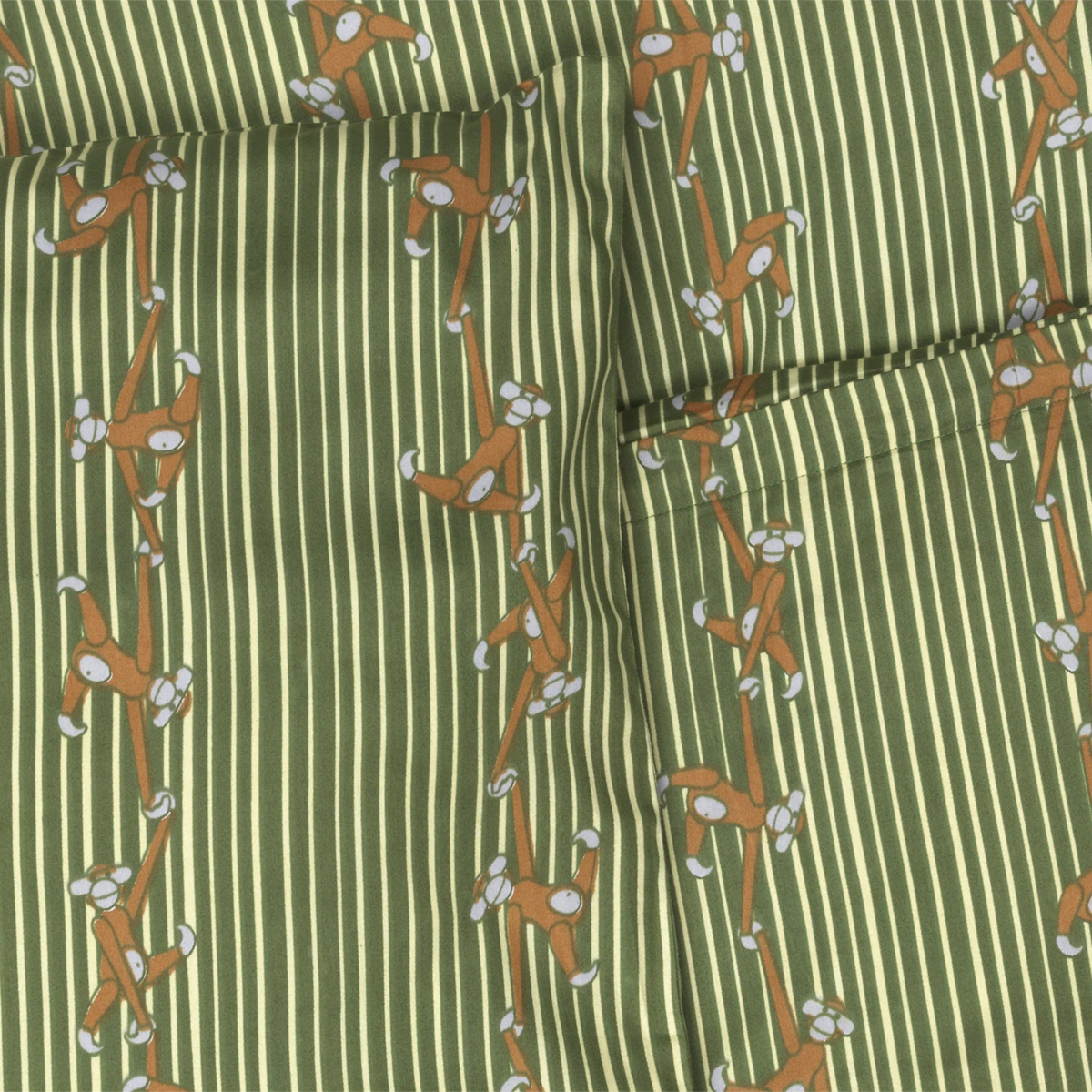 Påslakanset Apa baby 70x100cm DK från Kay Bojesen i färgen Grön, tillverkad av Bomullsatin