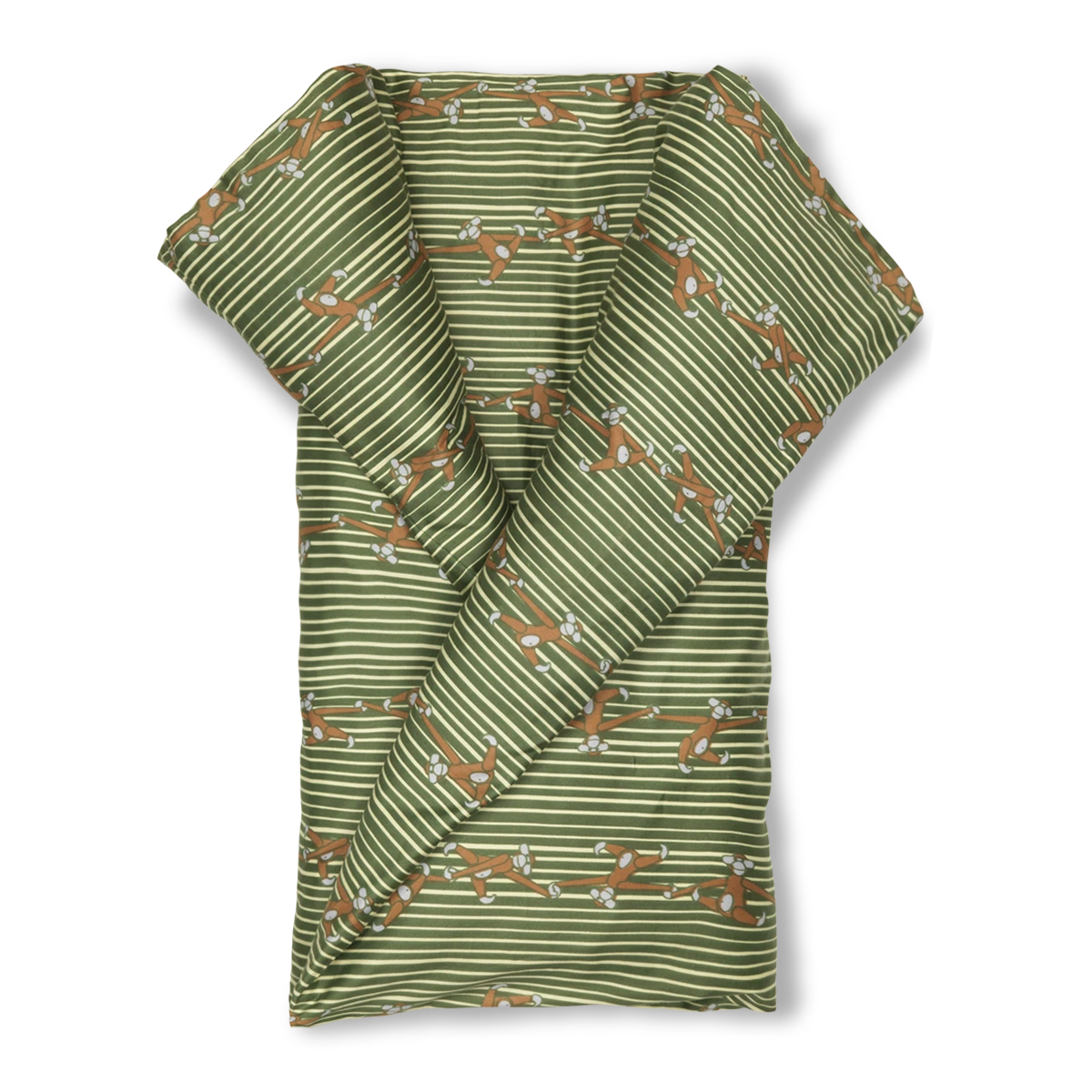 Bed linen Monkey baby 70x100cm DK from Kay Bojesen in Green color, made of Cotton sateen