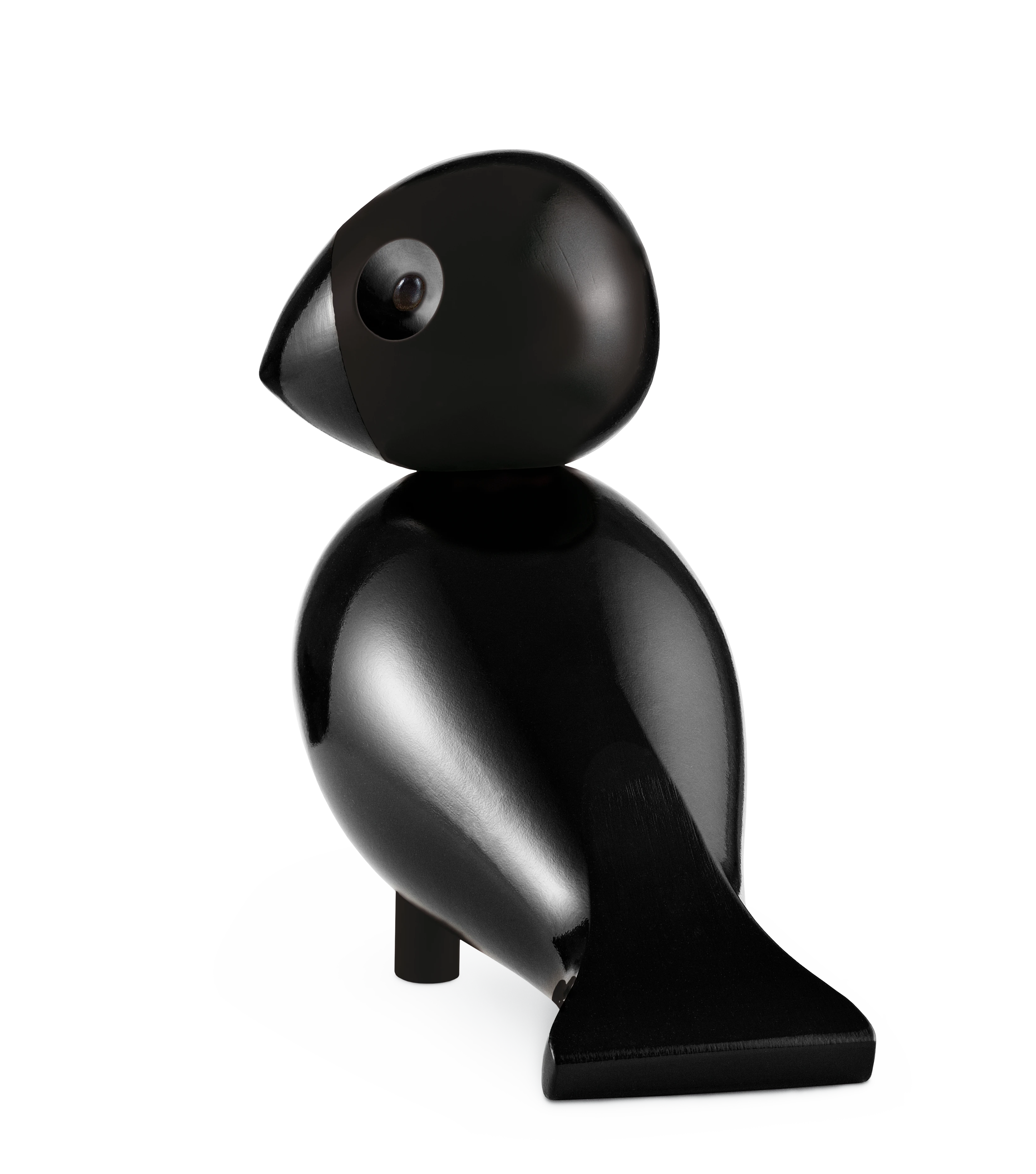 Ravn Singvogel H15.5 cm von Kay Bojesen in der Farbe Schwarz, hergestellt aus Holz