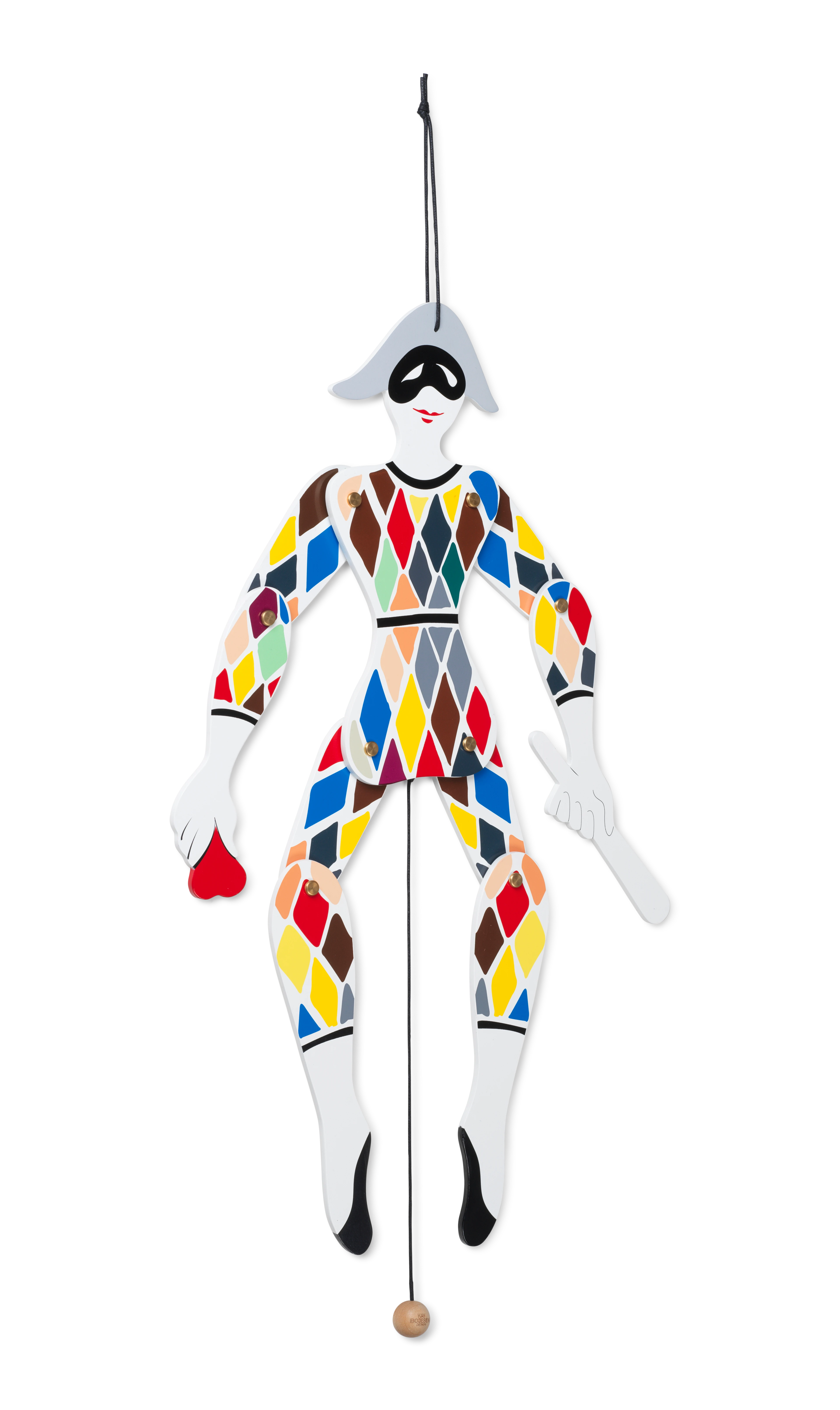 Harlekin Sprellemann H51 fra Kay Bojesen i fargen Multi, laget av Tre